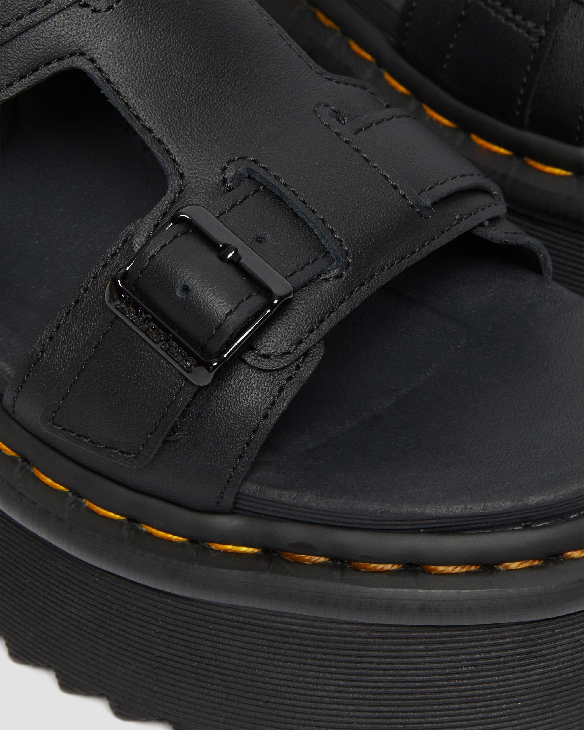 Giavanna Leather Platform Gladiator Sandals in BLACK | Dr. Martens™