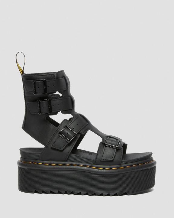 Giavanna Leather Platform Gladiator Sandals in Black | Dr Giavanna Leather Platform Gladiator Sandals in Black | Dr