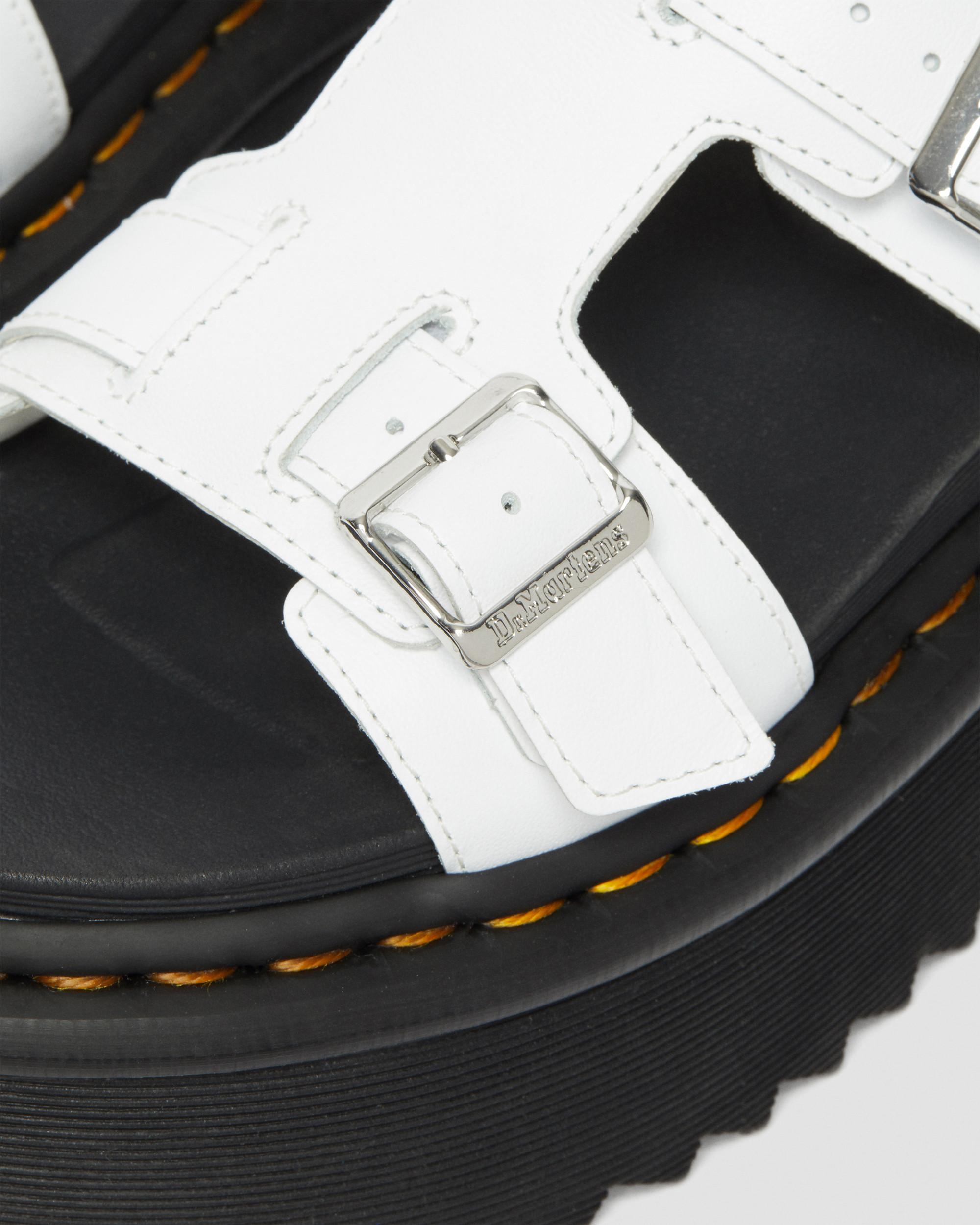 Giavanna Leather Platform Gladiator Sandals in WHITE | Dr. Martens™