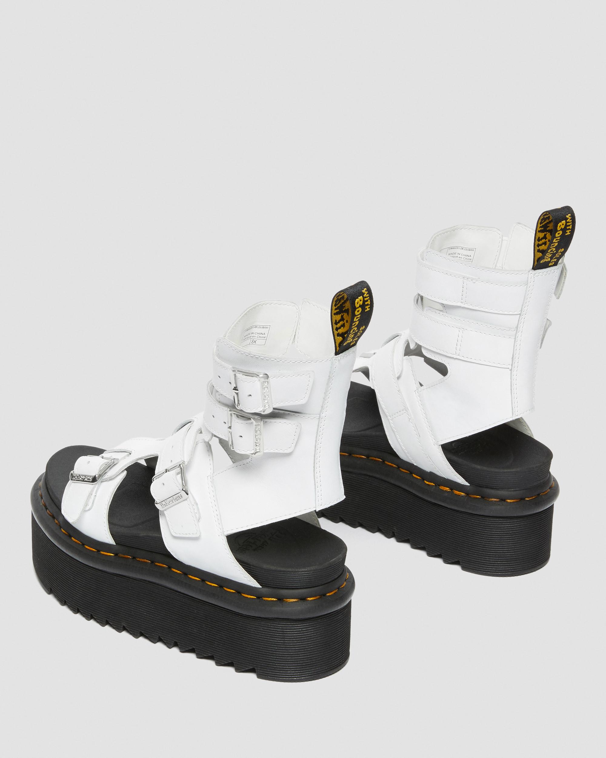 Dr. Martens Giavannaプラットフォームグラディエーターサンダル Giavanna Leather Platform Gladiator Sandals in WHITE | Dr. Martens™