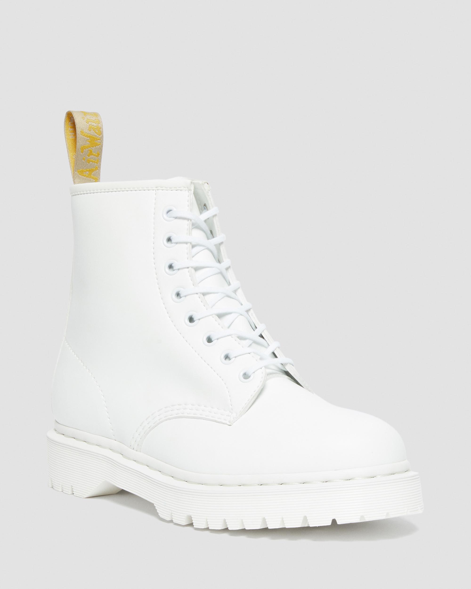 Vegan 1460 Bex Mono Kemble Platform Boots in White | Dr. Martens