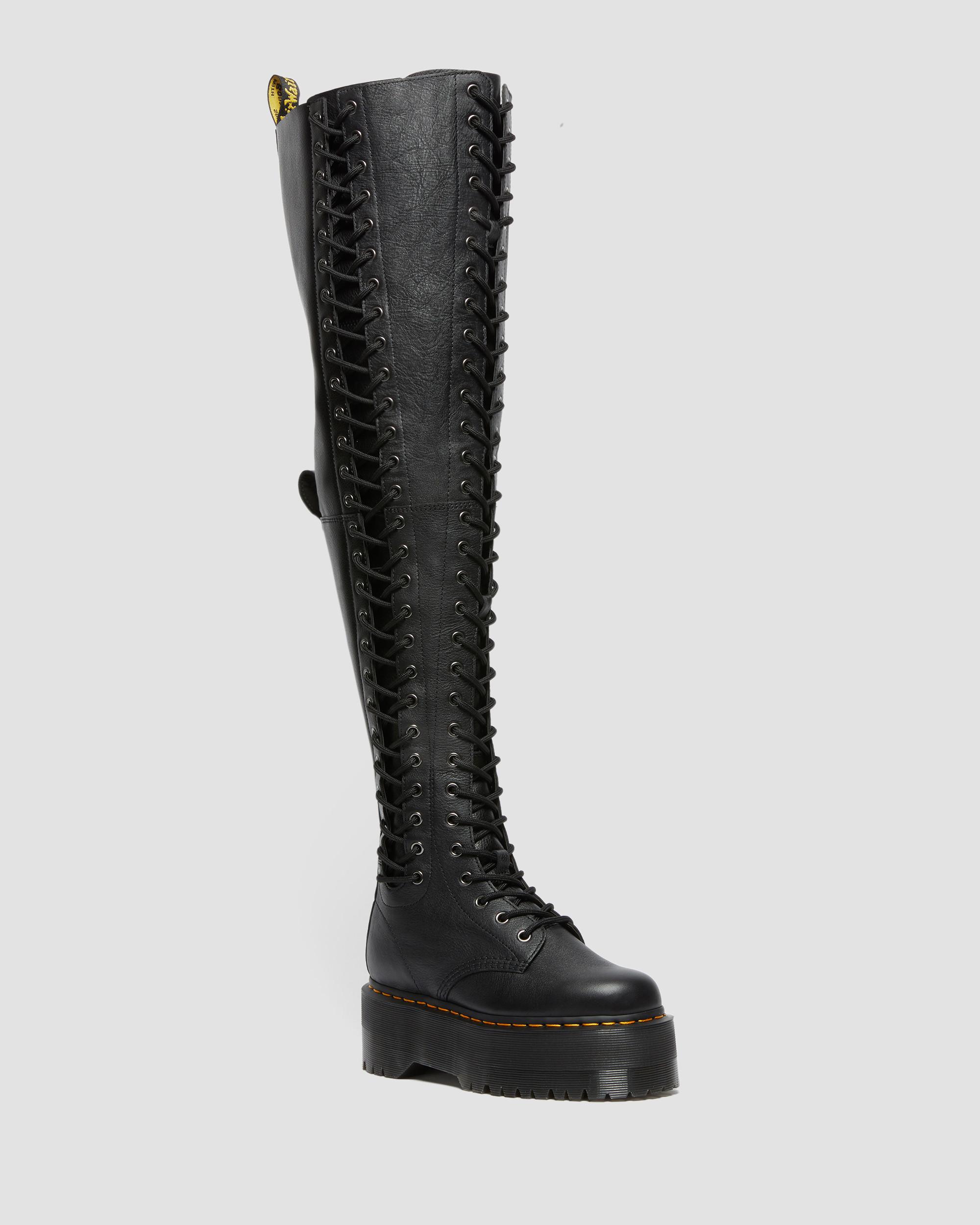 Azreya Max Leather 26-Eye Platform Boots | Dr. Martens