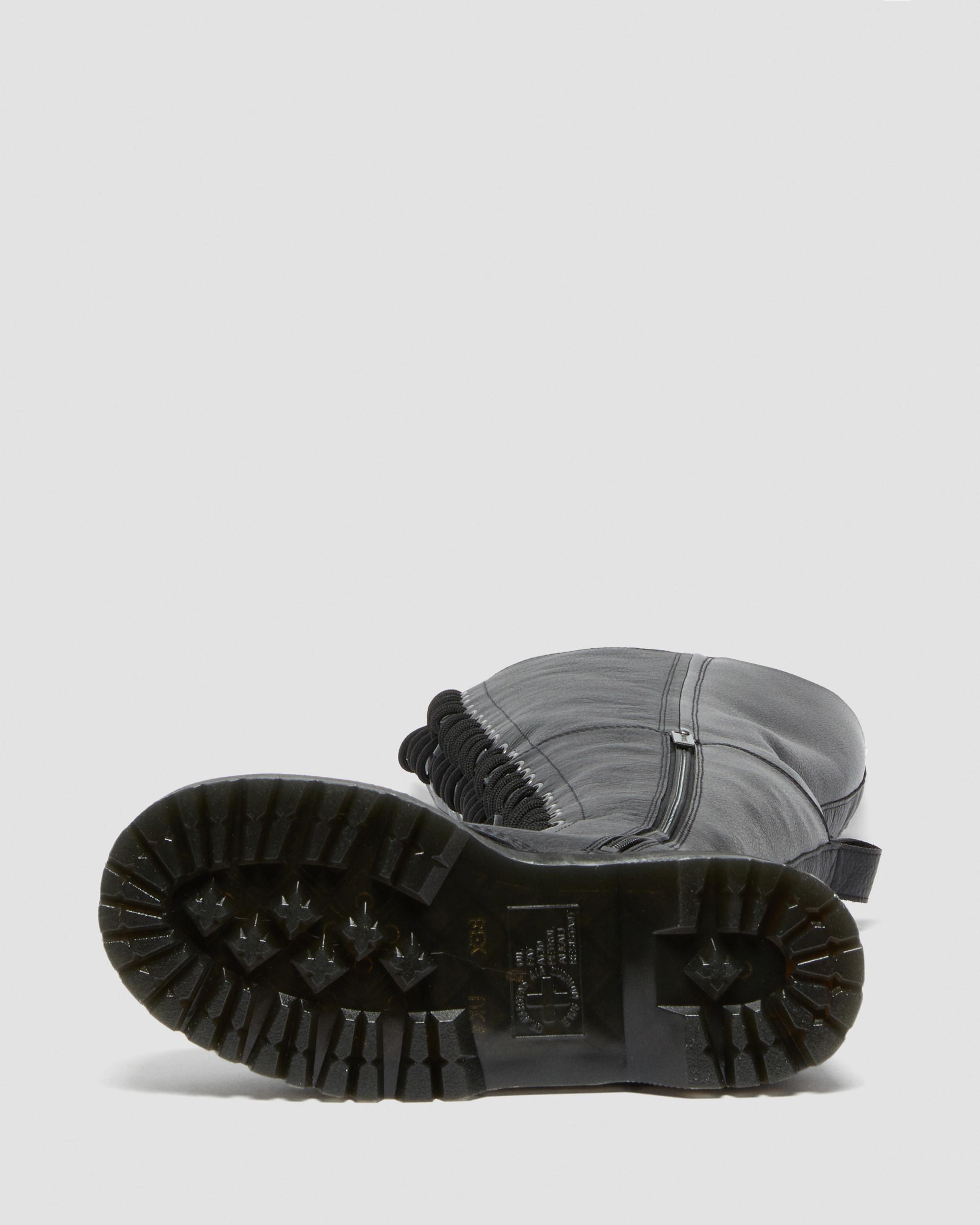Azreya Max Leather 26-Eye Platform Boots in BLACK | Dr. Martens™