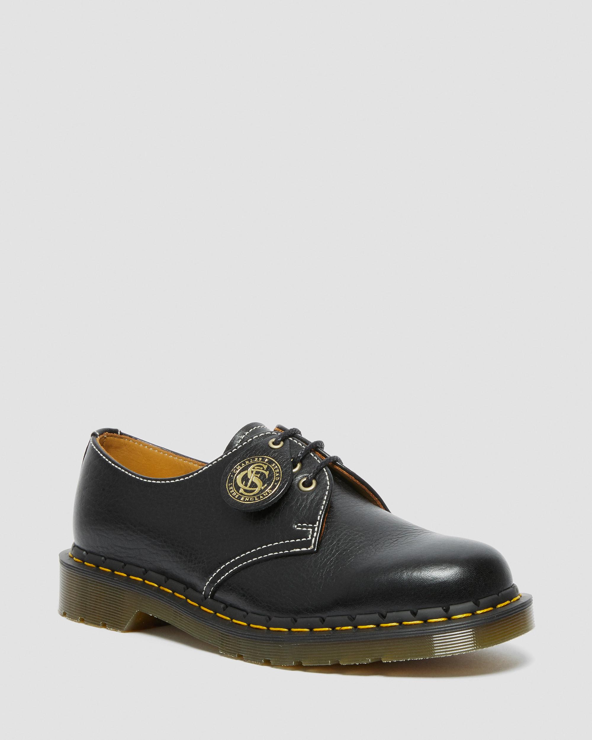 1461 Made in England Classic Leather Oxford Shoes in BLACK | Dr