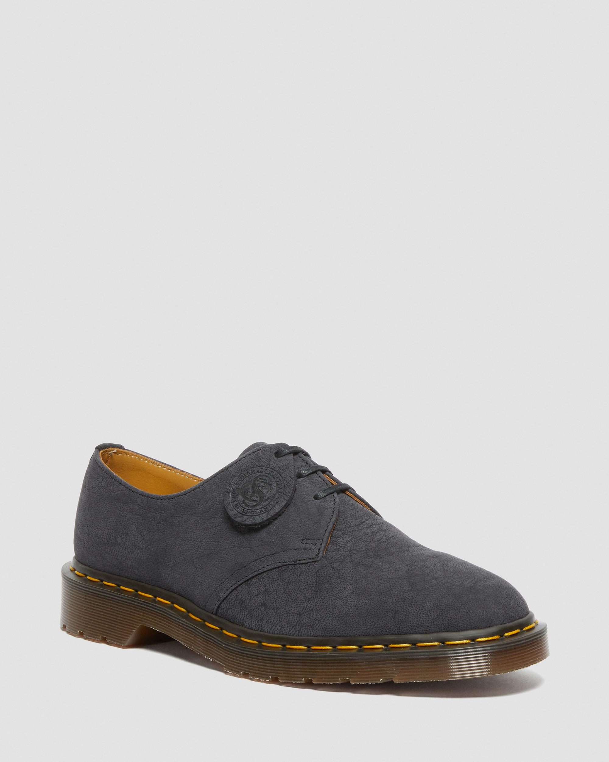 1461 Made in England Nubuck Leather Oxford Shoes in Black