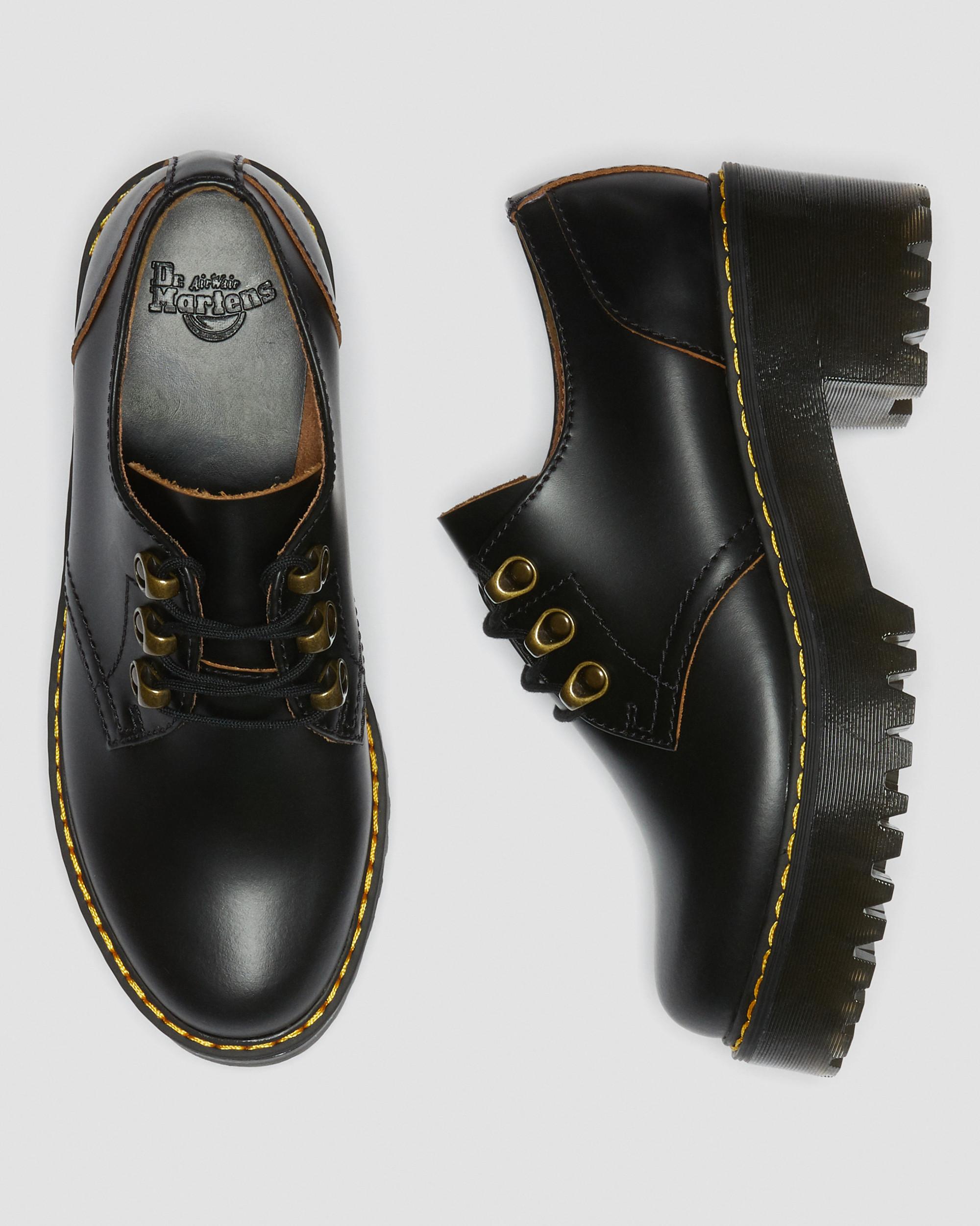 Leona Lo Vintage Smooth Leather Heeled Shoes | Dr. Martens