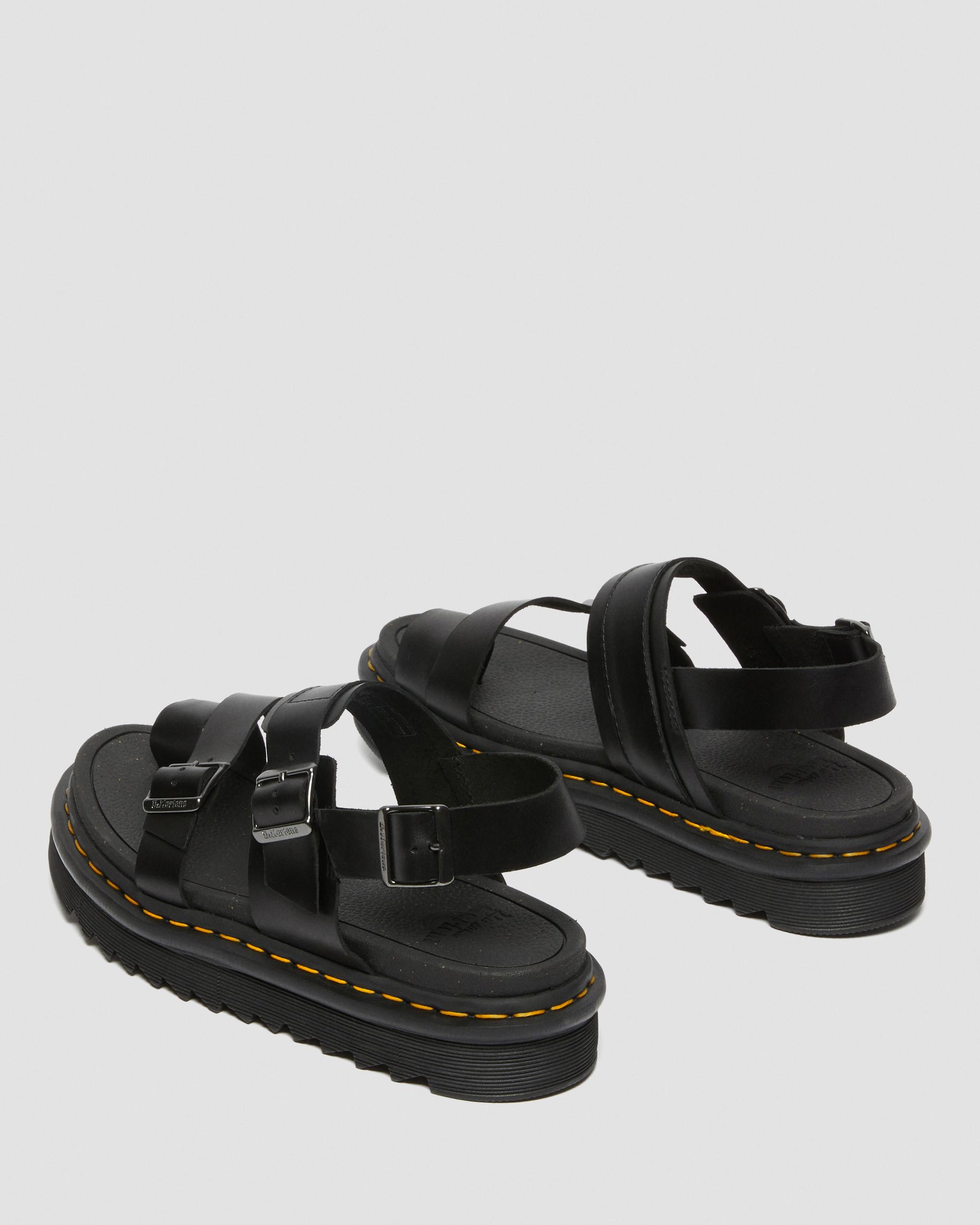 Fynn Leather Strap Sandals in BLACK | Dr. Martens™