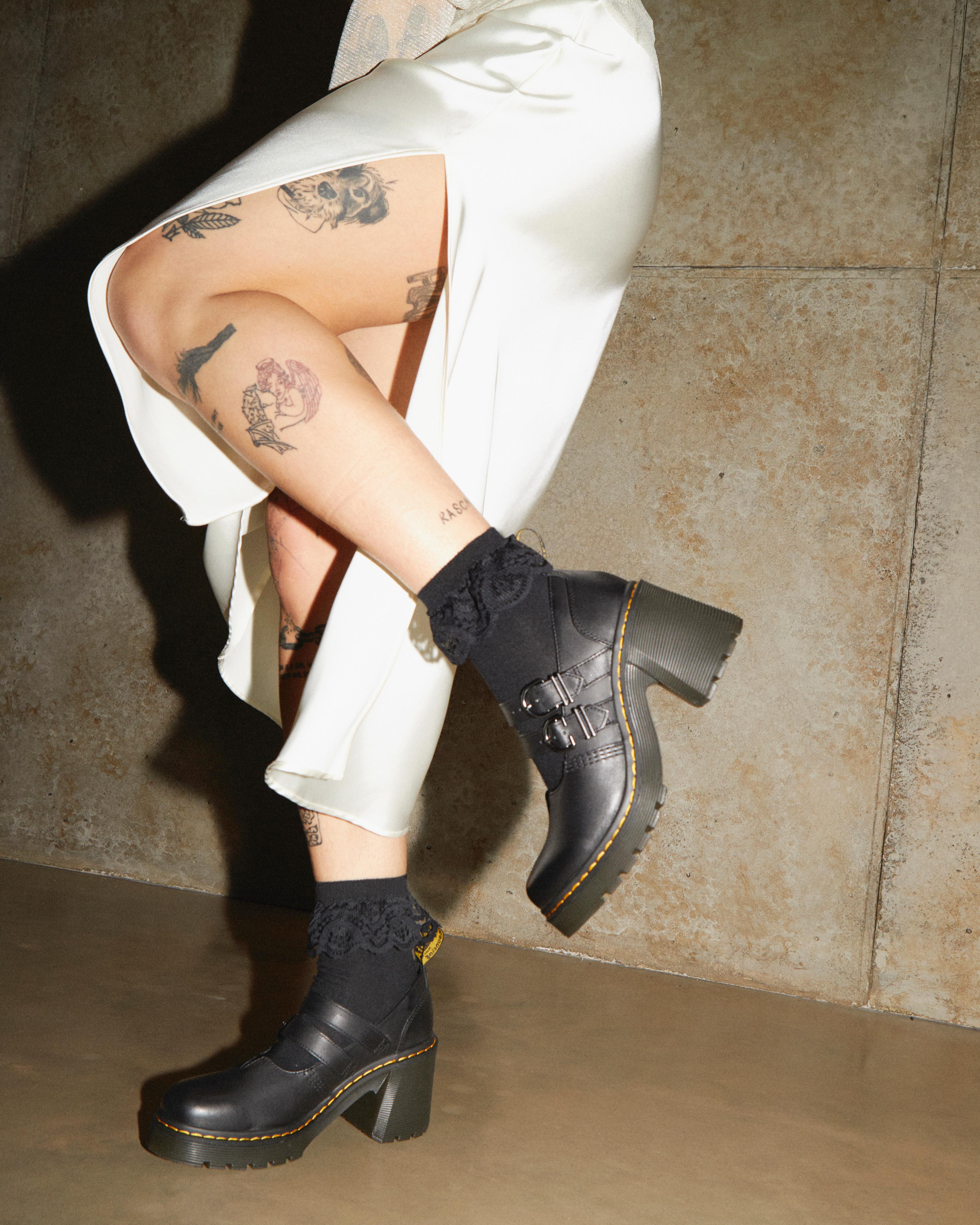 Eviee Sendal Leather Heeled ShoesEviee Sendal Leather Heeled Mary Jane Shoes Dr. Martens