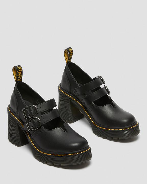 Eviee Sendal-sko med hæle i læder i sortEviee Mary Jane Sendal-sko med hæle i læder Dr. Martens