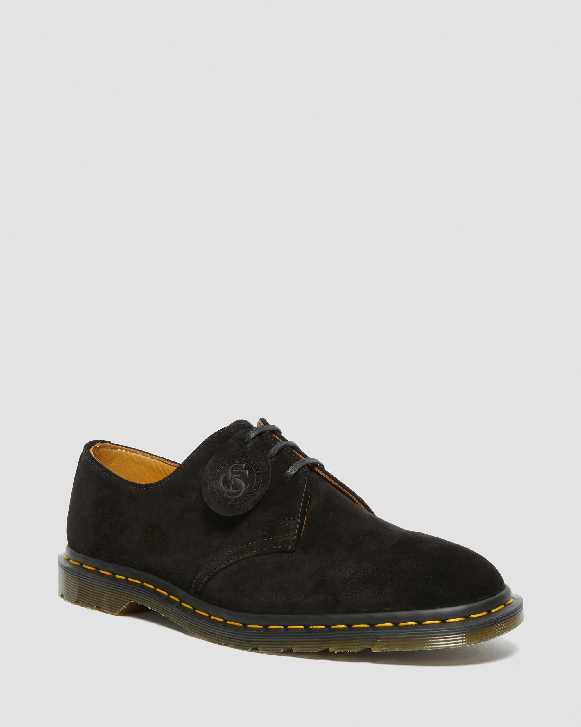Archie II Made in England Suede Oxford Shoes in Black | Dr. Martens