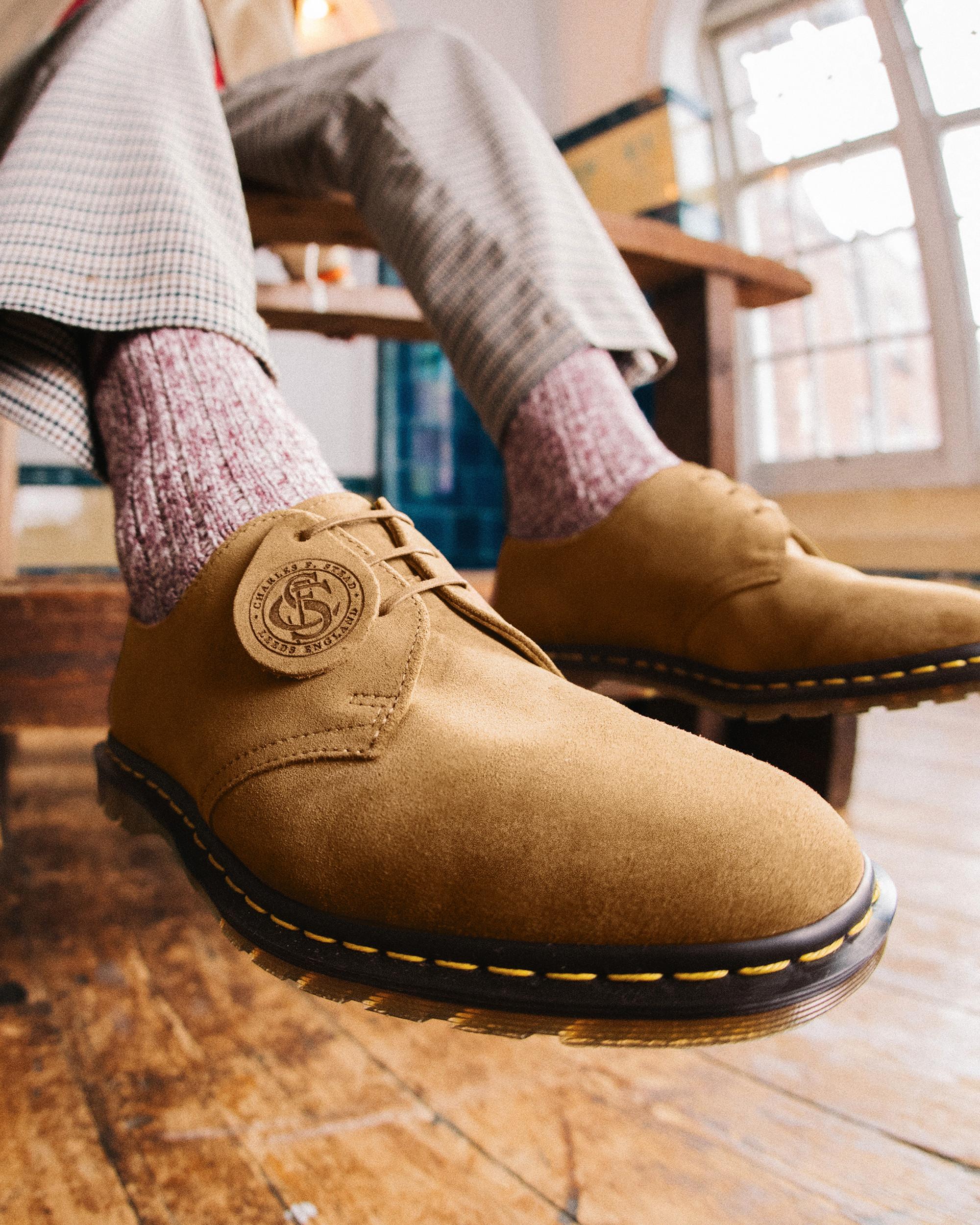 Archie II Made in England Suede Oxford Shoes in DARK TAN | Dr