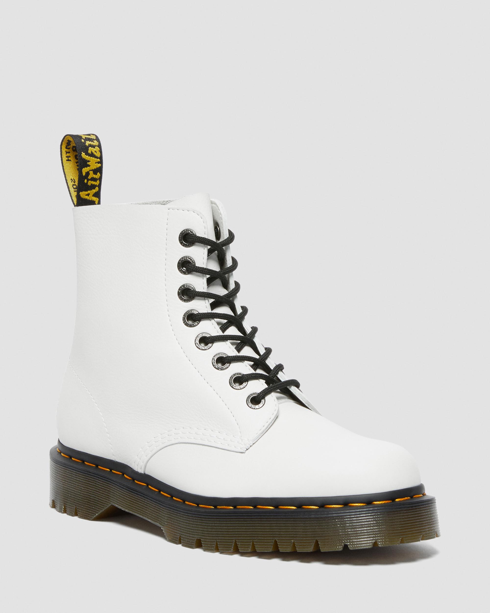 1460 Pascal Bex Pisa Leather Lace Up Boots in OPTICAL WHITE | Dr