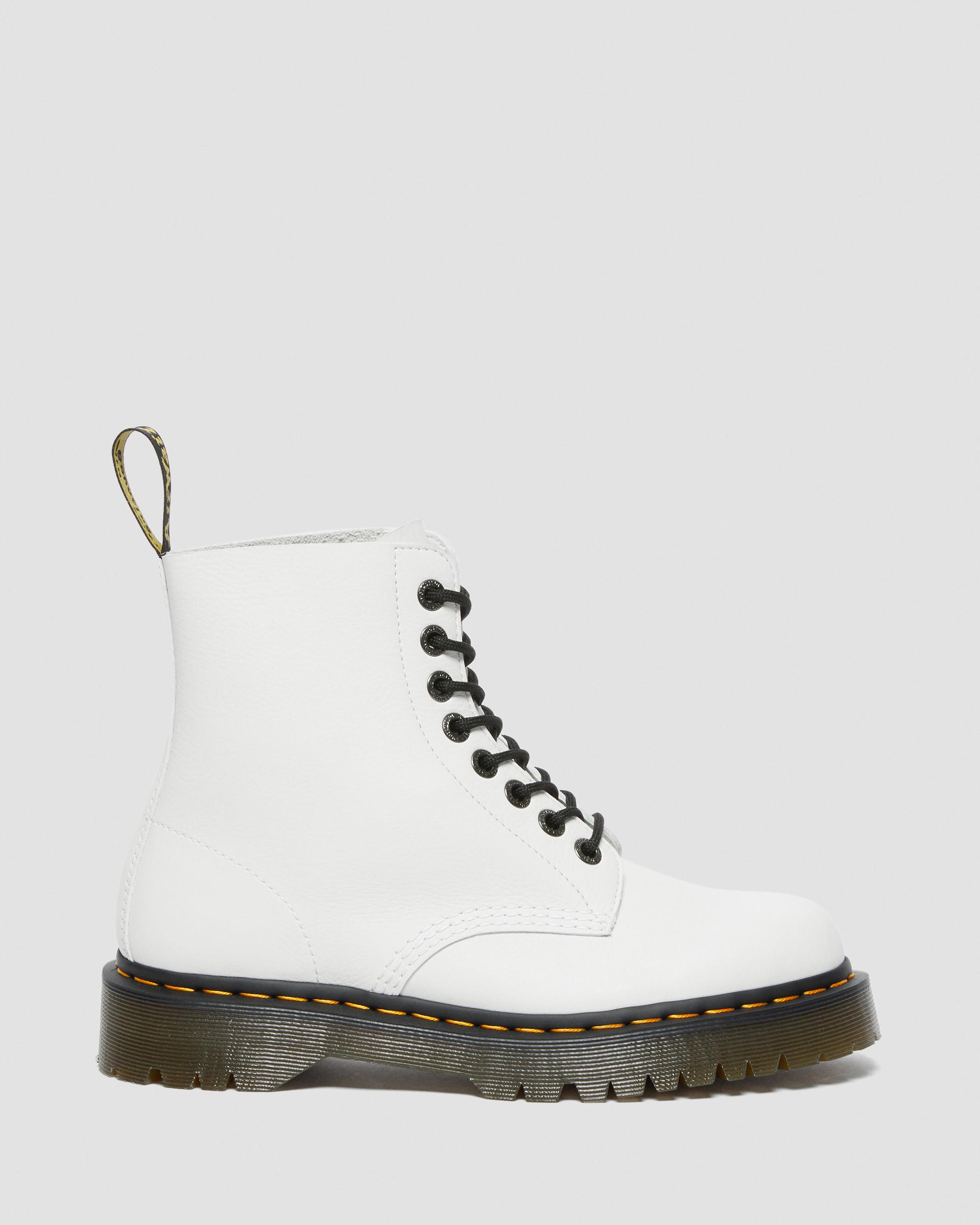 1460 Pascal Bex Pisa Leather Lace Up Boots in White | Dr. Martens