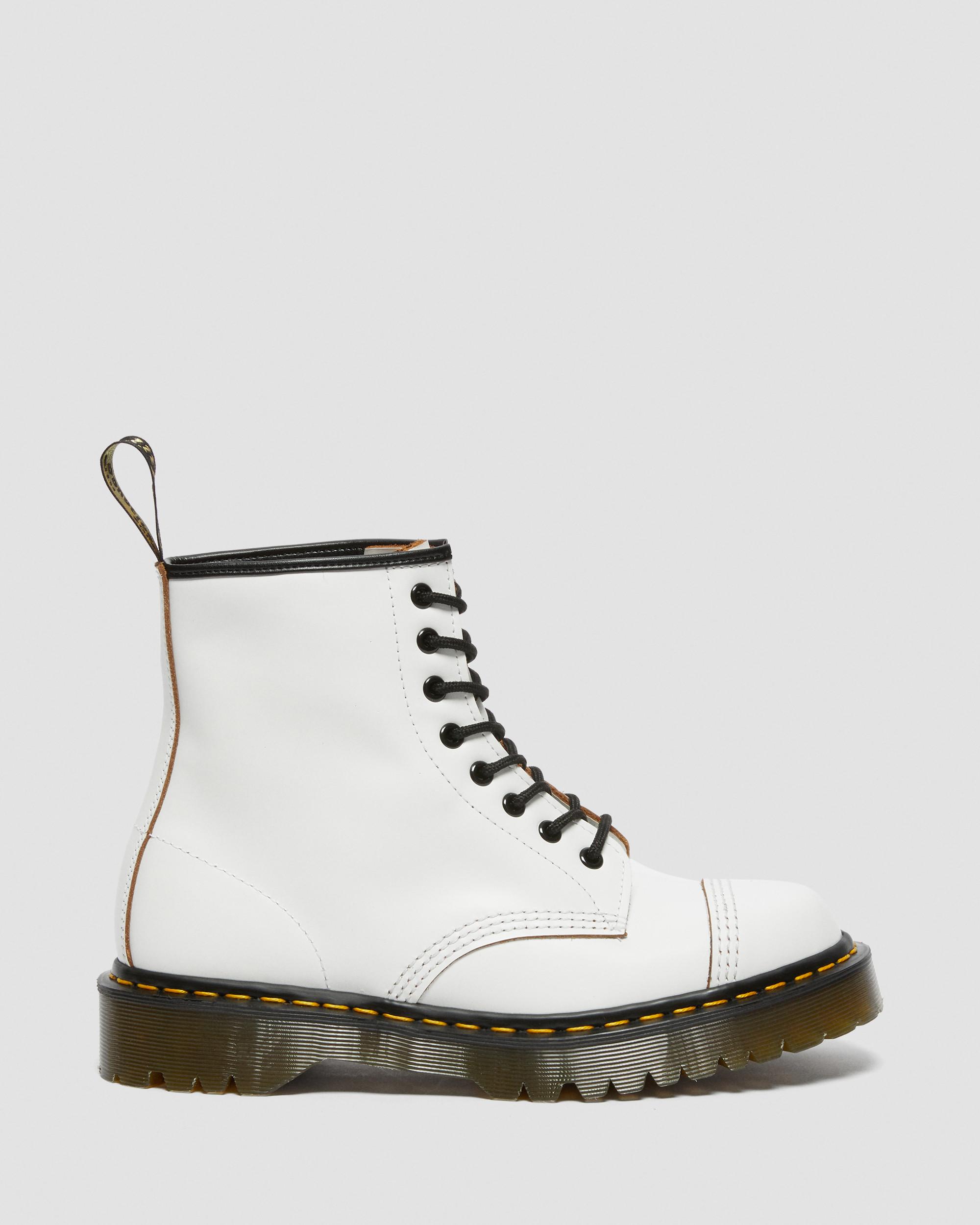1460 Bex Made in England Toe Cap Lace Up Boots, White | Dr. Martens