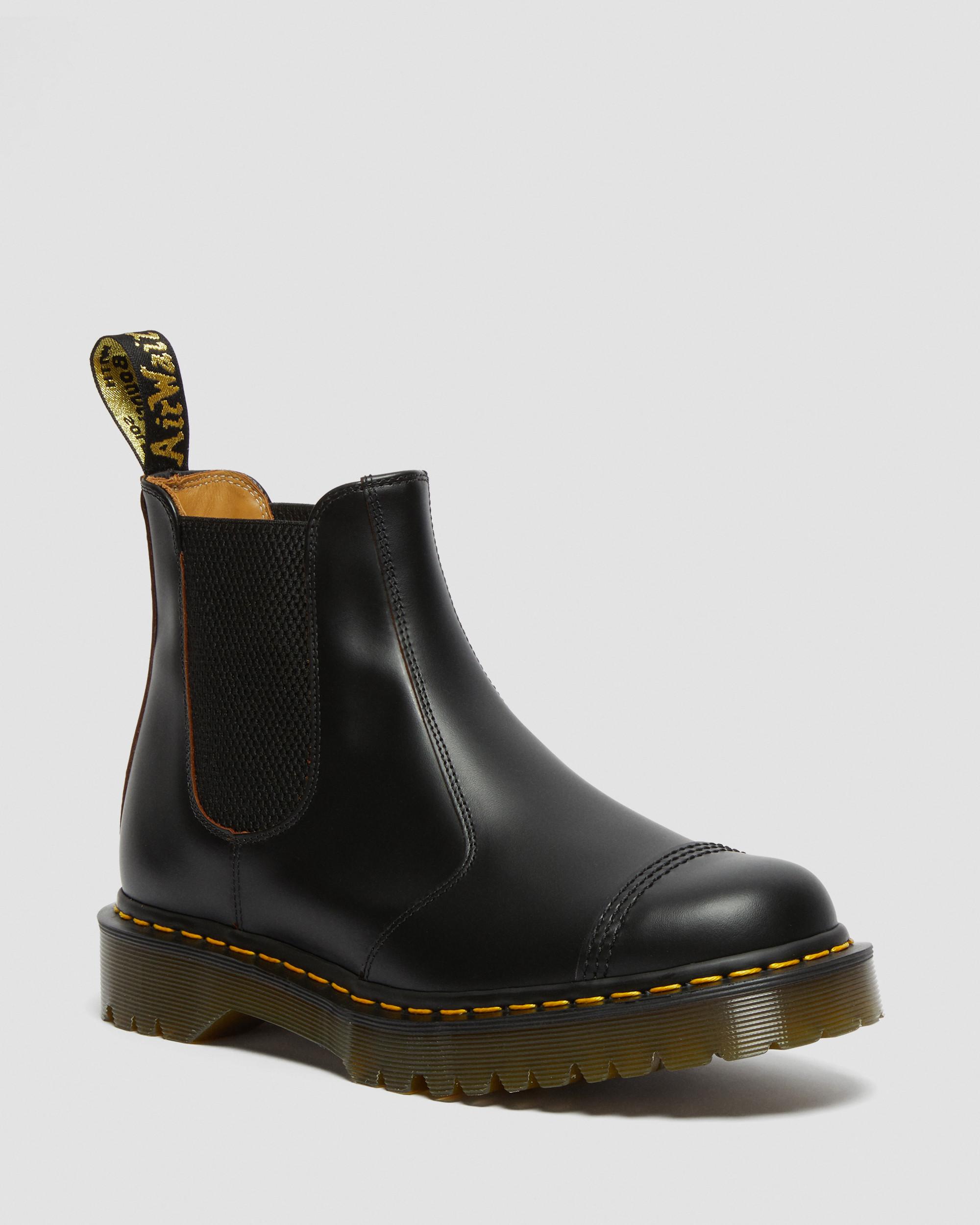 2976 Bex Made in England Toe Cap Chelsea Boots, Black | Dr. Martens