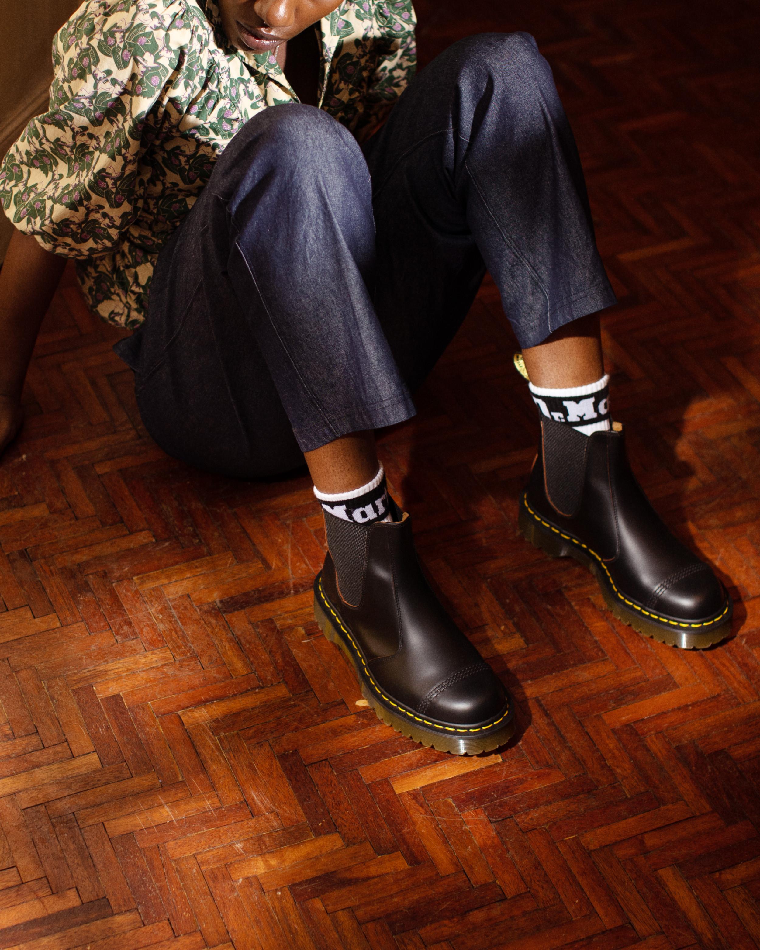 2976 Bex Made in England Toe Cap Chelsea Boots in BLACK | Dr. Martens™