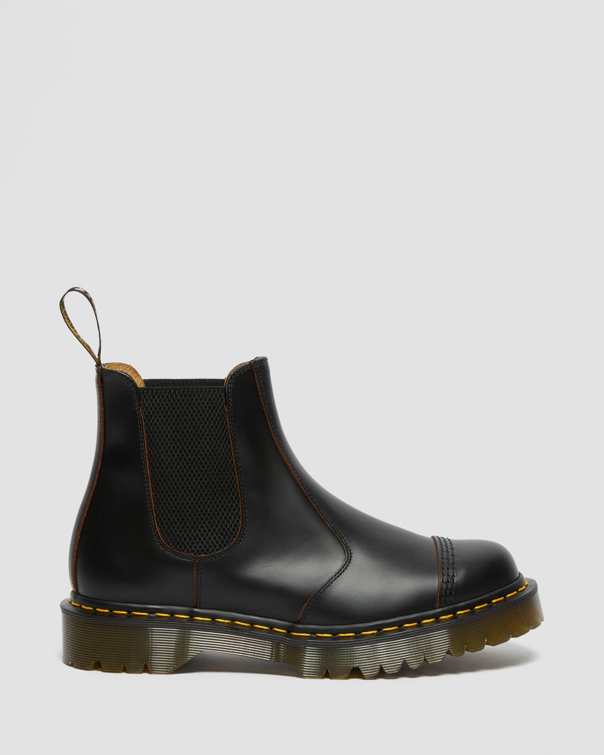 2976 Bex Made in England Toe Cap Chelsea Boots in Black | Dr. Martens