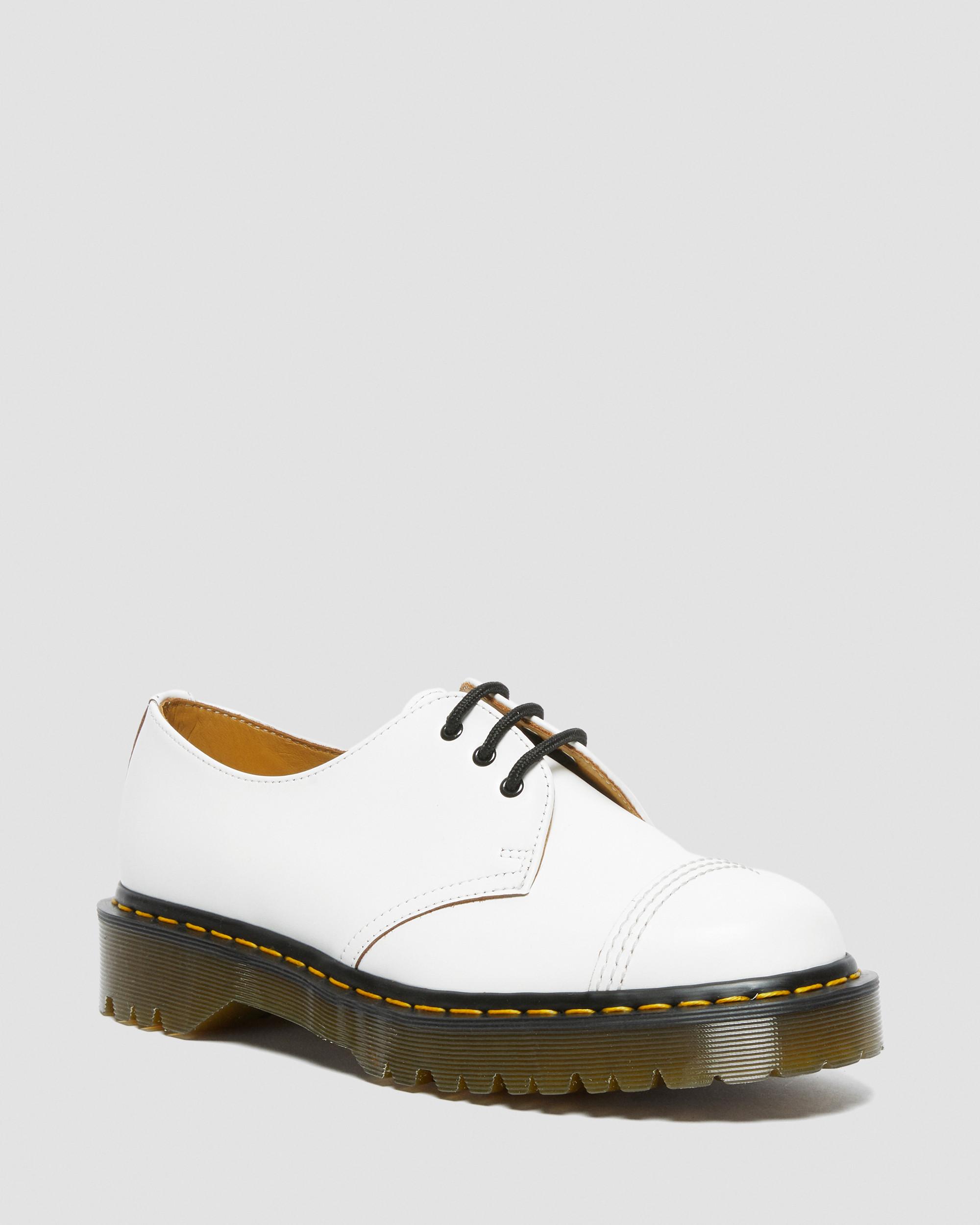 1461 Bex Made in England Toe Cap Oxford Shoes in White