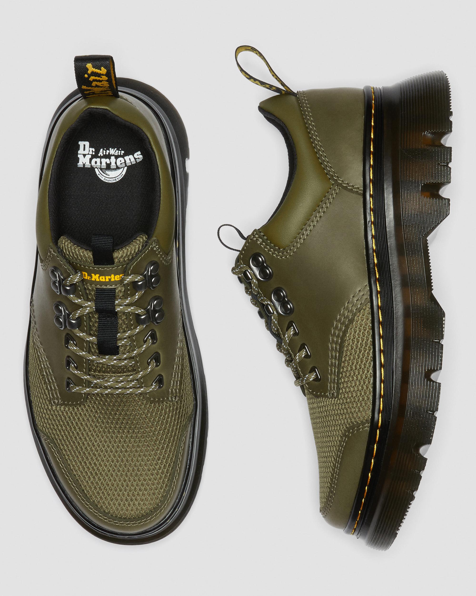 Tarik Lo Leather Utility Shoes in DMS OLIVE | Dr. Martens™