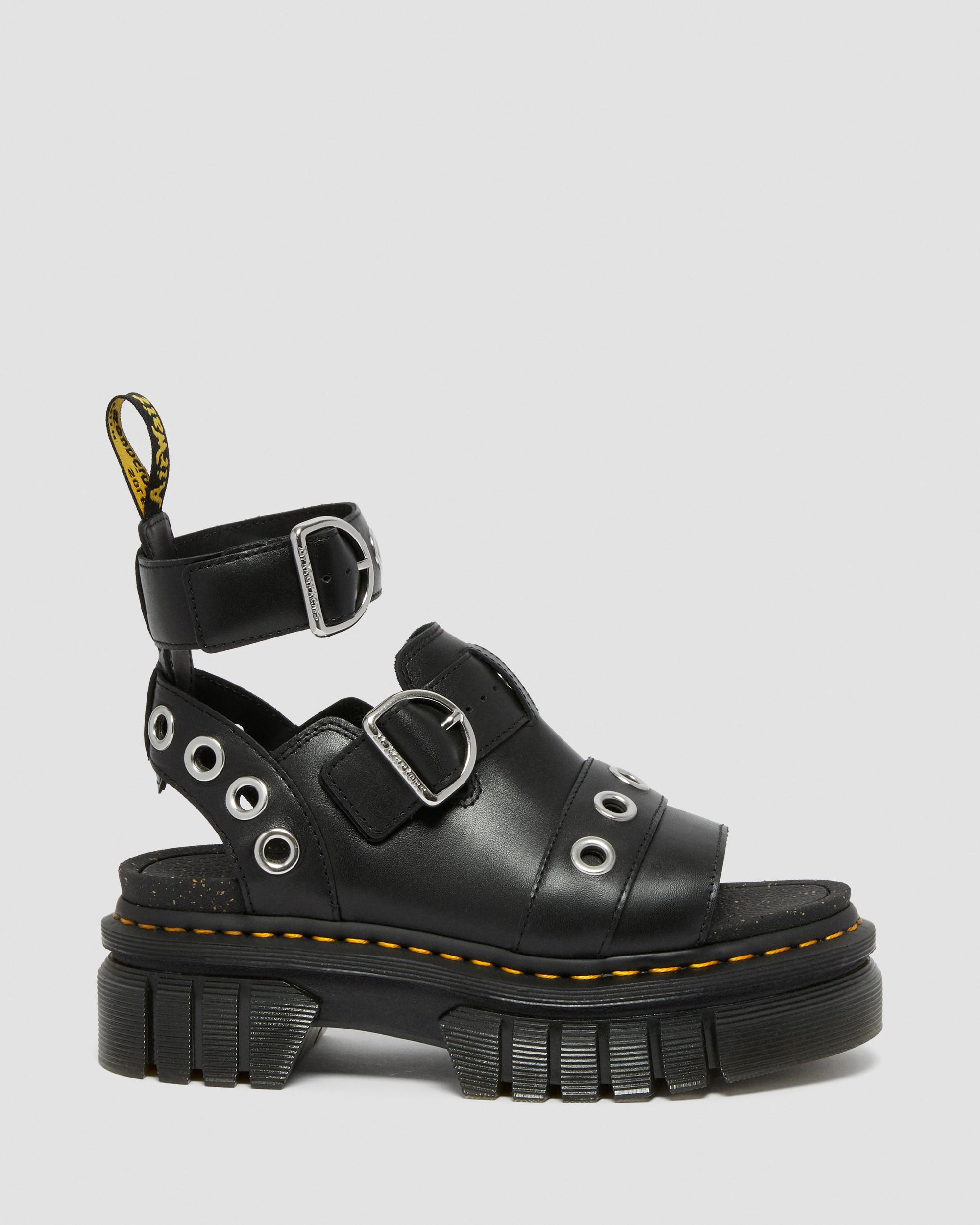 Ricki Hardware Nappa Lux Leather Platform Sandals | Dr. Martens