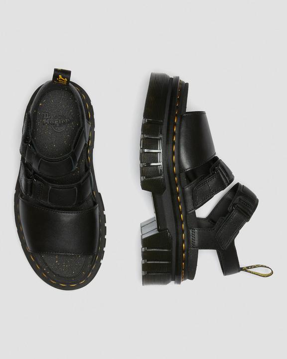 Ricki Nappa Lux Leather 3-Strap Platform Sandals BlackRicki Nappa Lux Leather 3-Strap Platform Sandals Dr. Martens