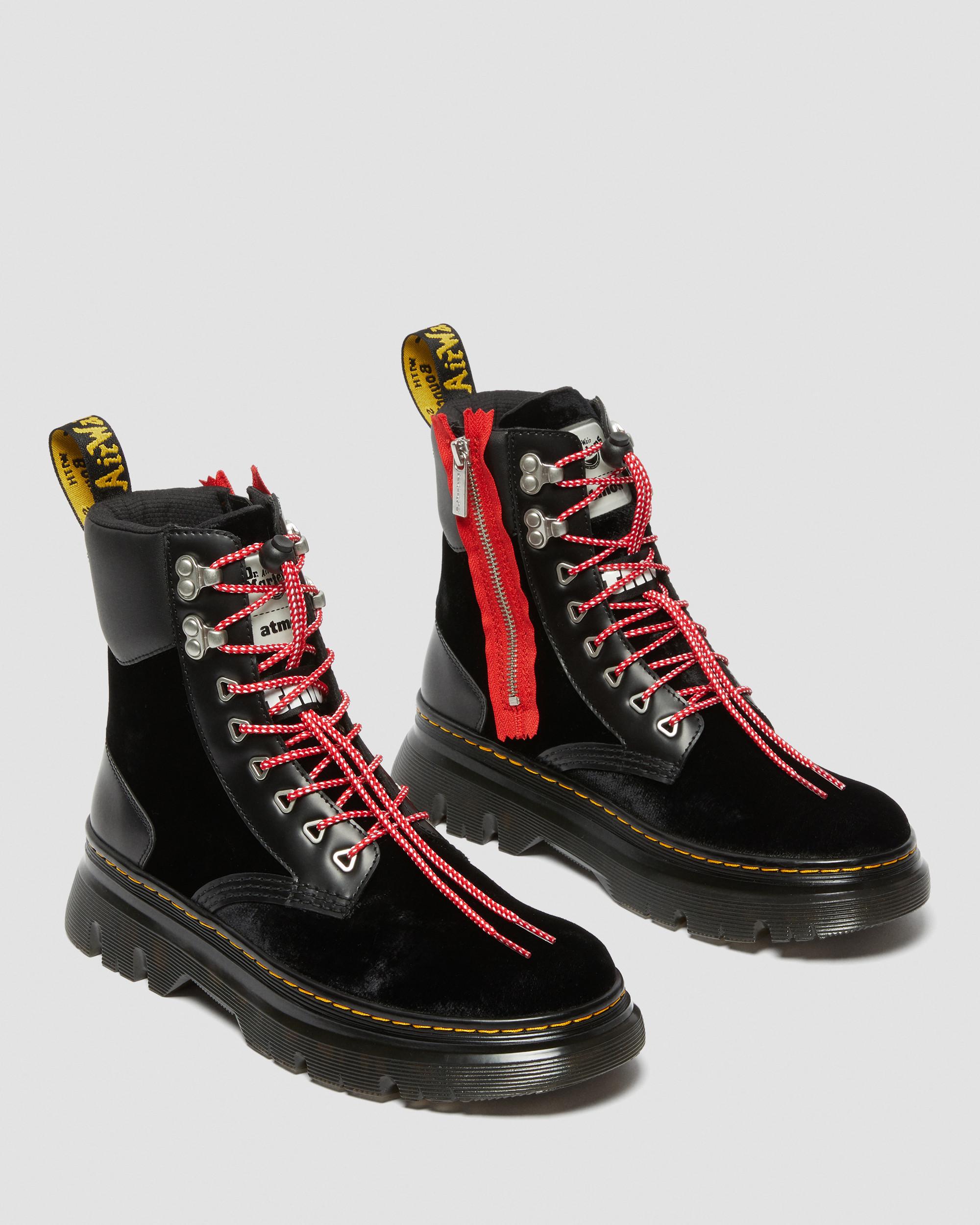 ア*ル様 美品 Dr.Martens × atmos TARIK ZIP 27c Tarik Atmos Zip Velvet & Leather Boots​ in BLACK | Dr. Martens™