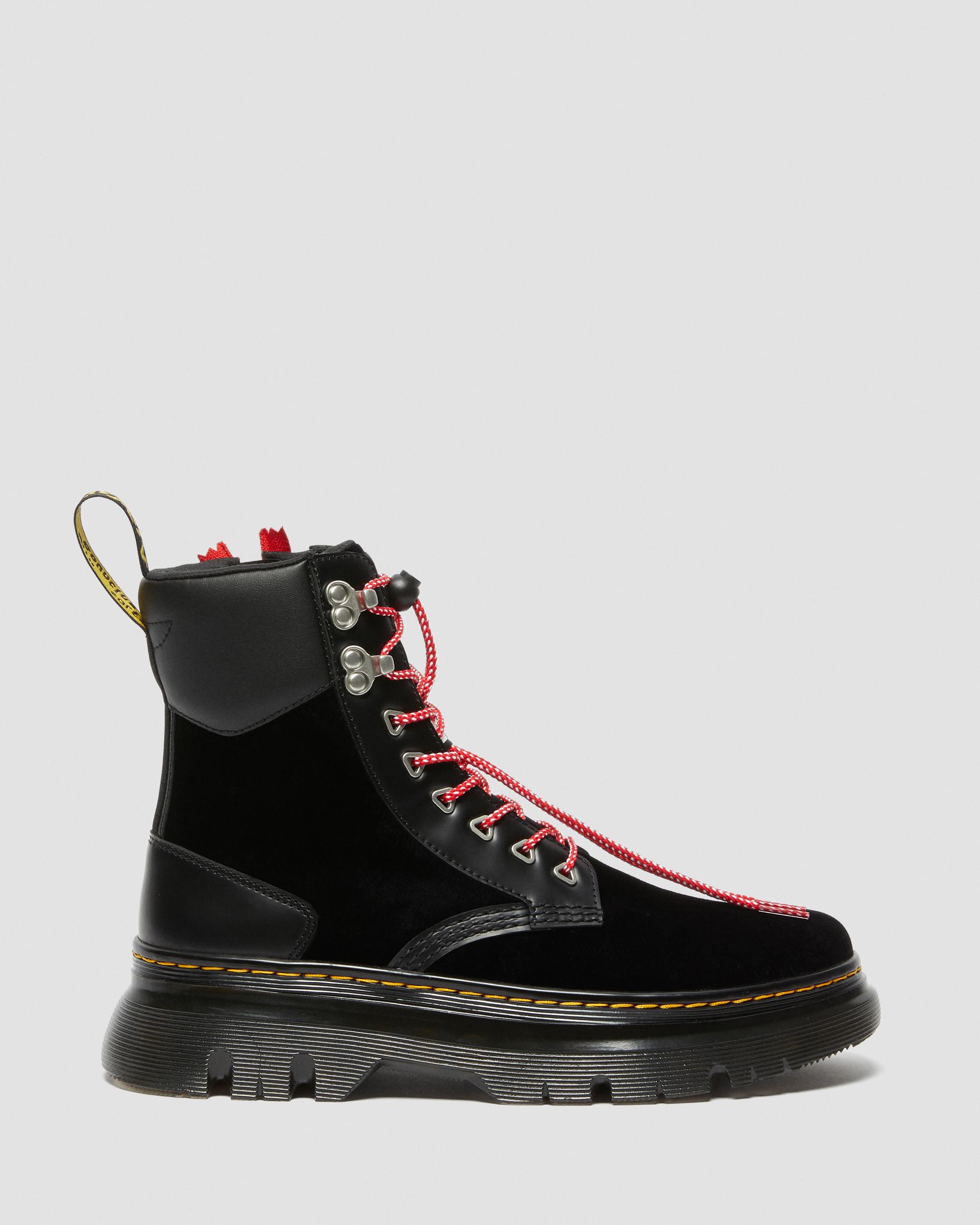 Tarik Atmos Zip Velvet & Leather Boots​ in BLACK | Dr. Martens™