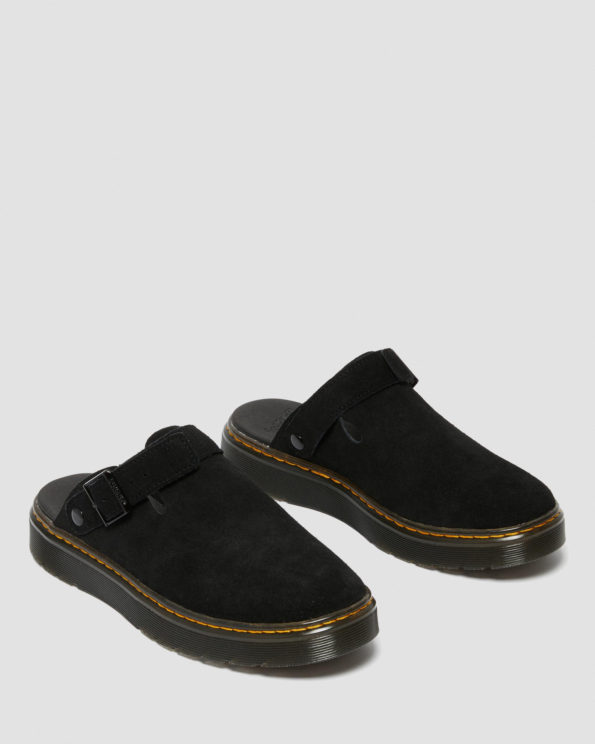 Shop Dr. Martens' Carlson Suede Casual Slingback Mules In Schwarz