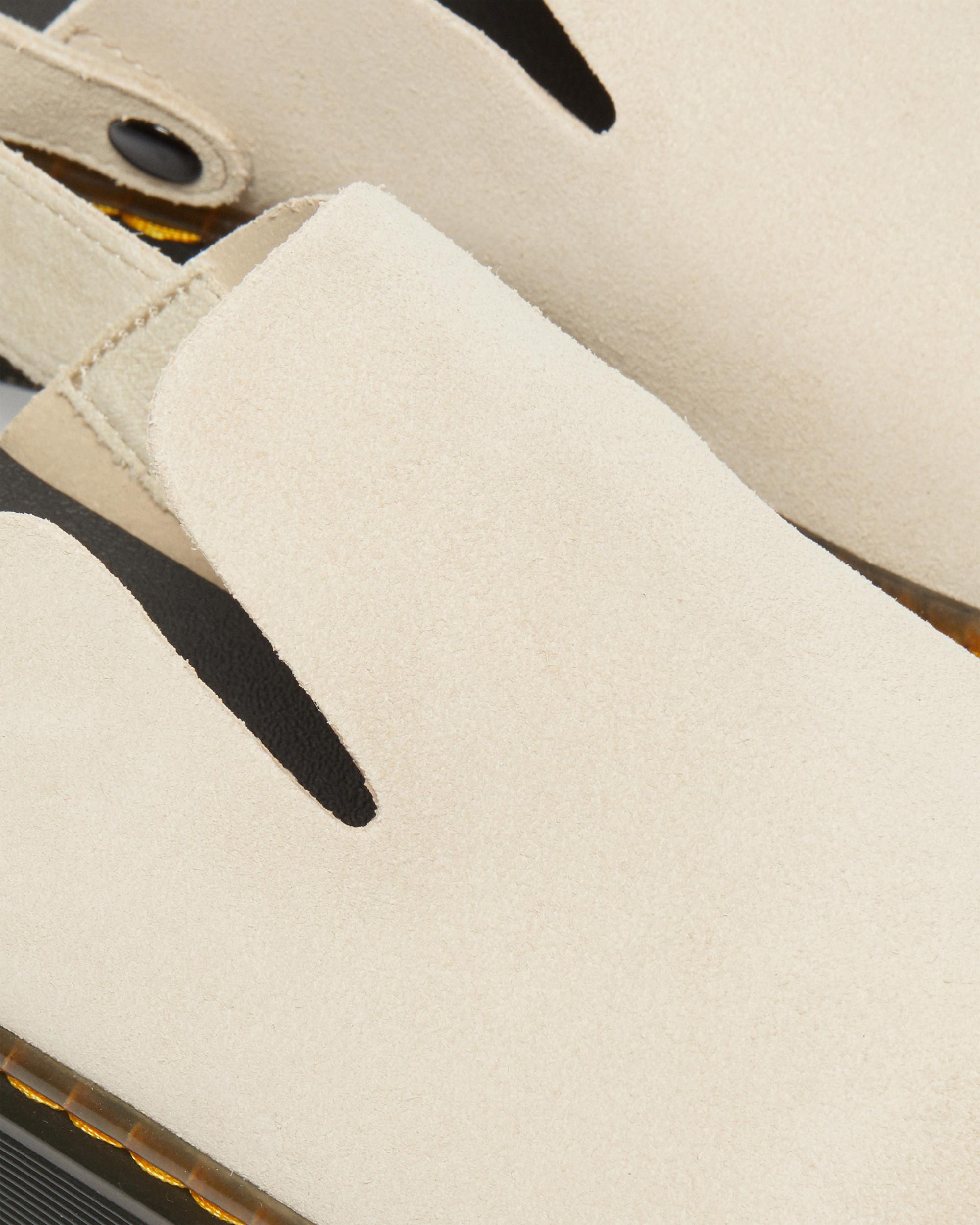Carlson Suede Casual Slingback Mules in Sand