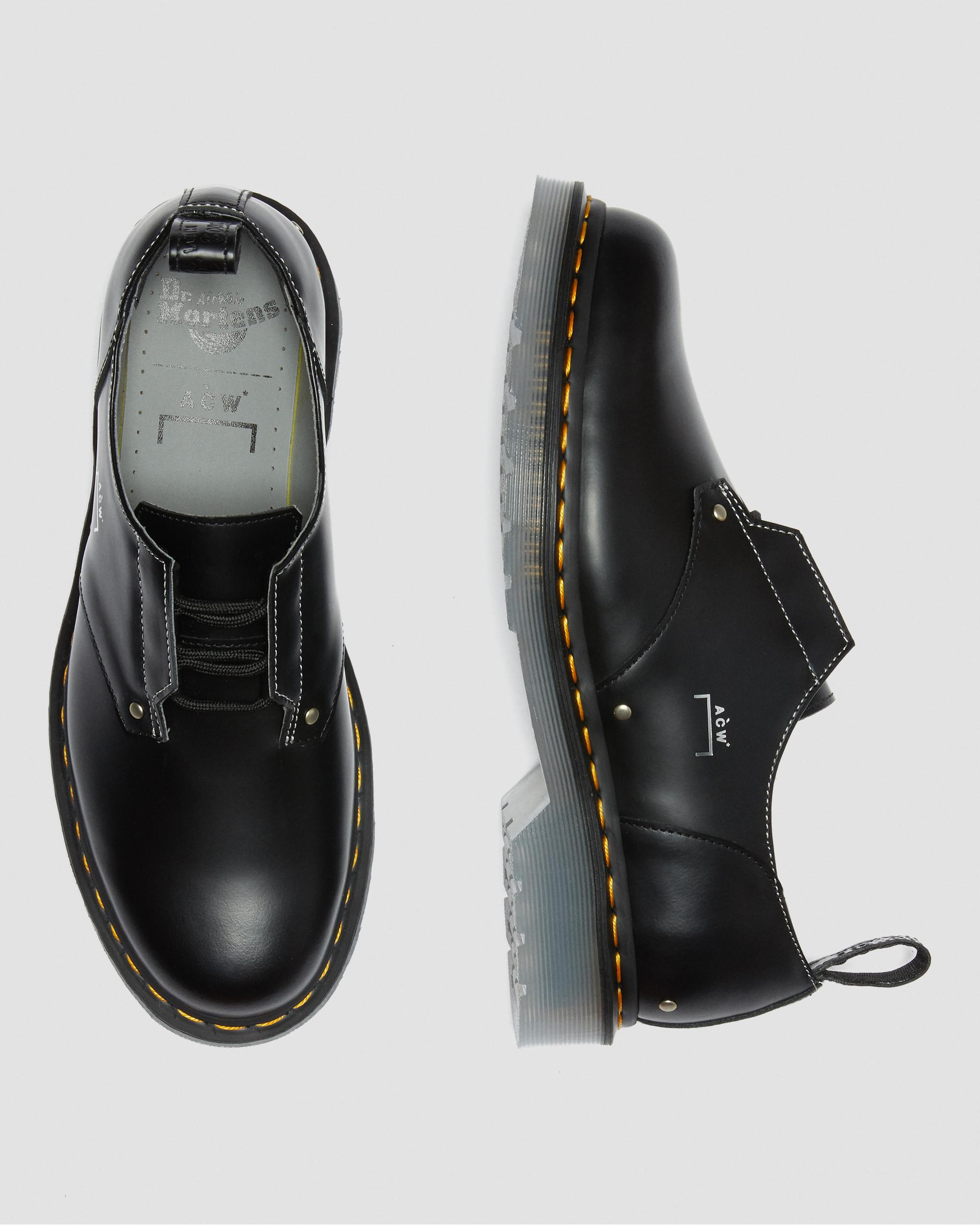 1461 ICED A-COLD-WALL* LEATHER SHOES in Black