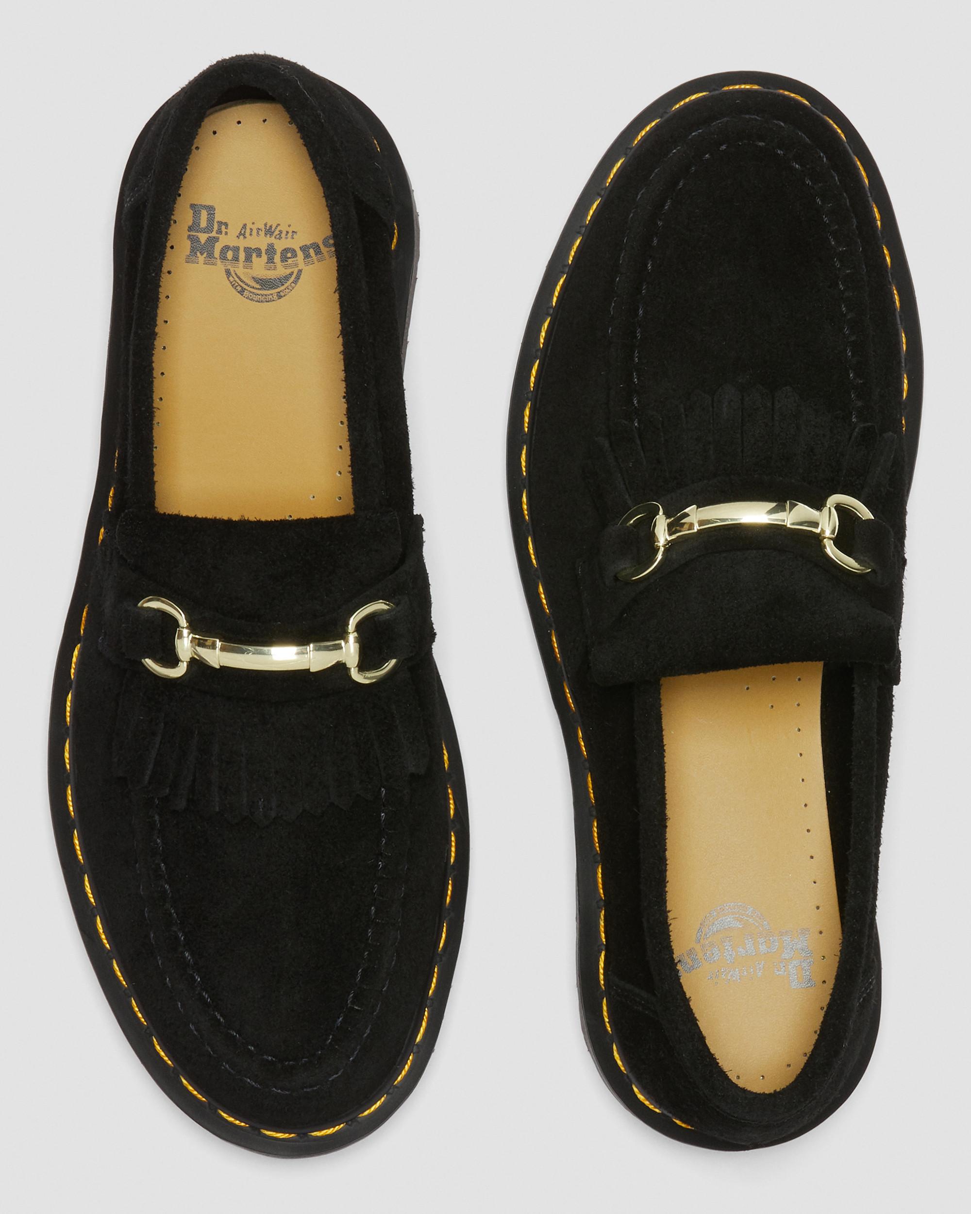 Snaffle Suede Loafers in Black