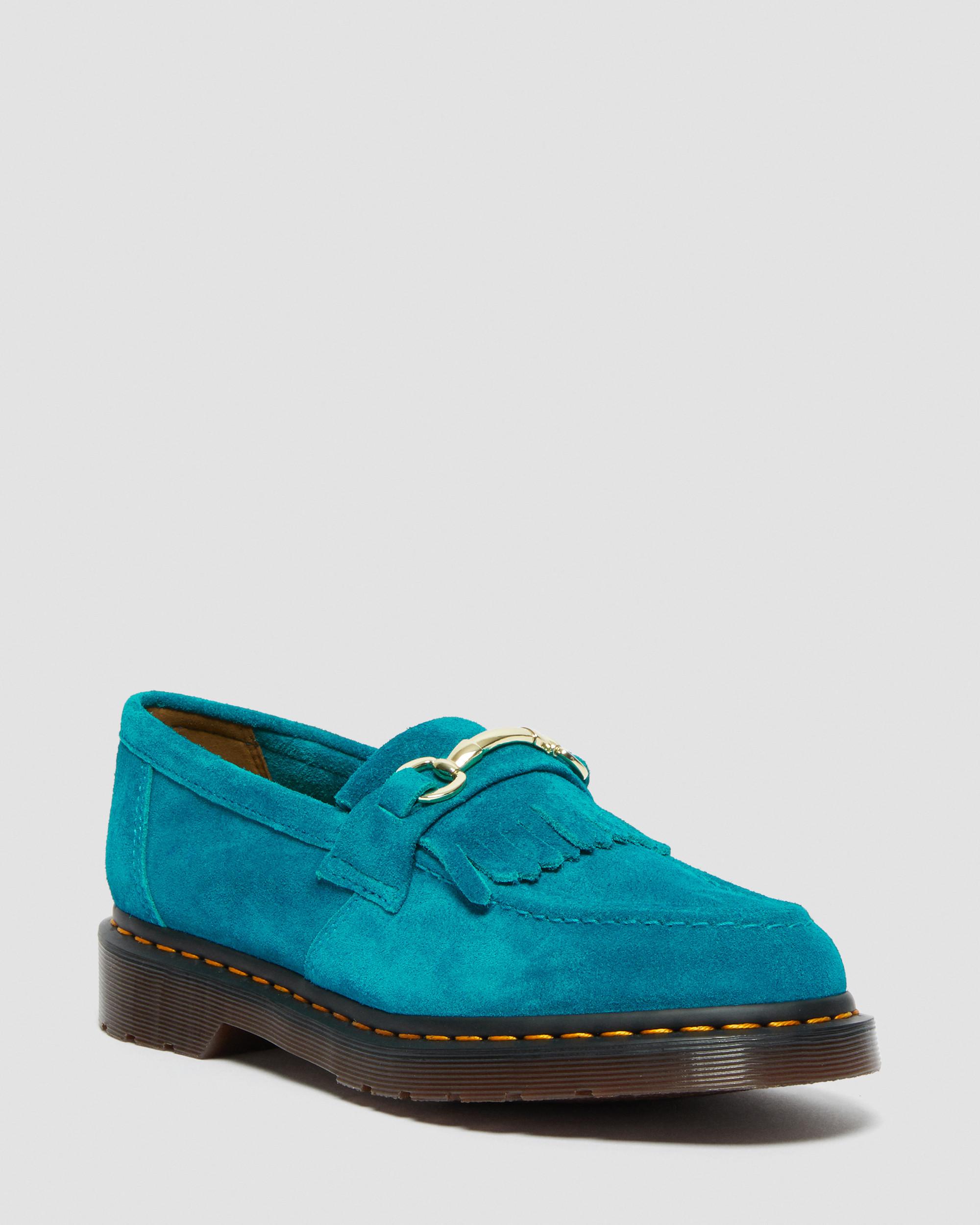 Snaffle Suede Loafers in Turquoise | Dr. Martens