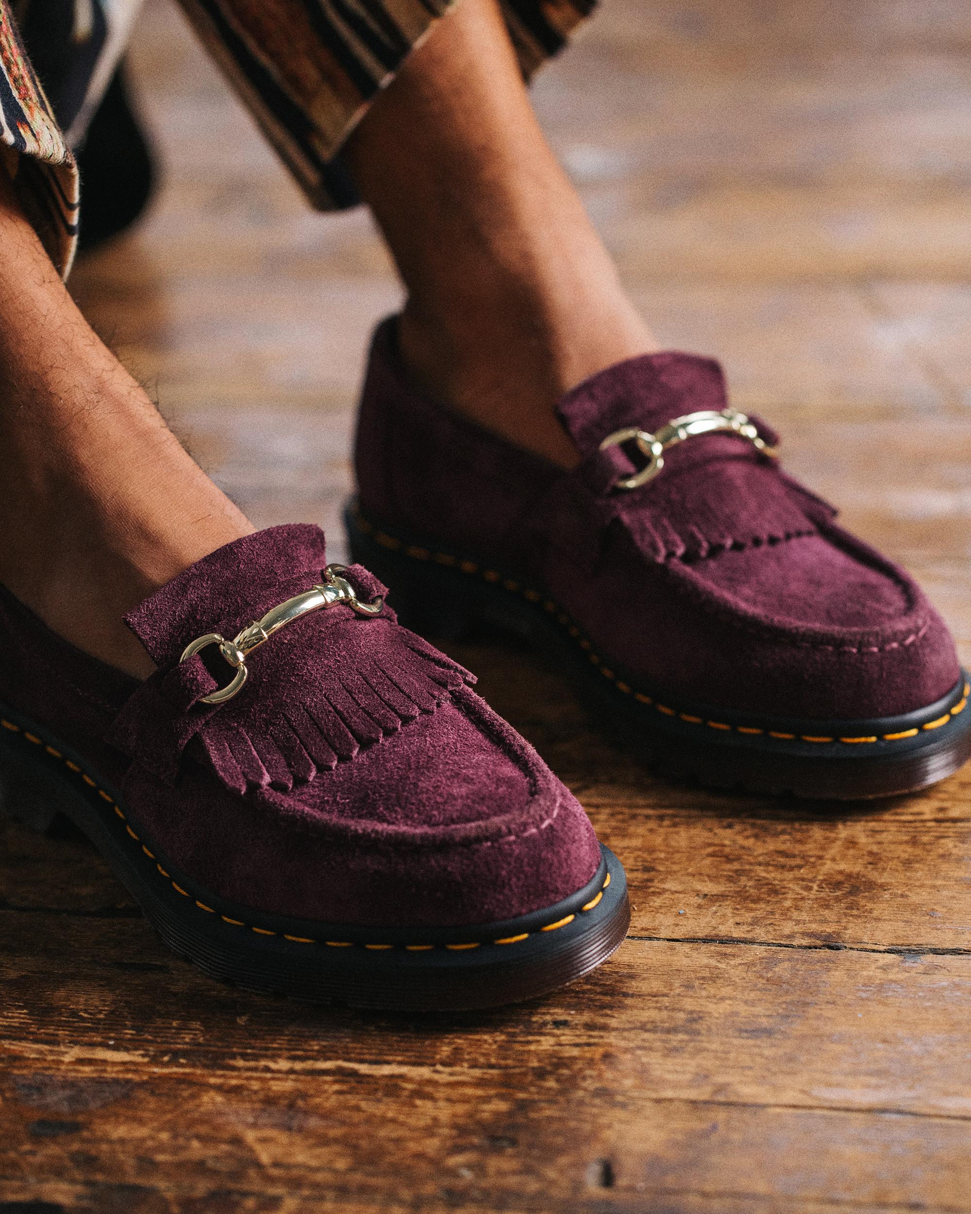 値下げ！Dr. Martens SNAFFLE LOAFER Plum UK7 Snaffle Suede Loafers in PLUM | Dr. Martens™