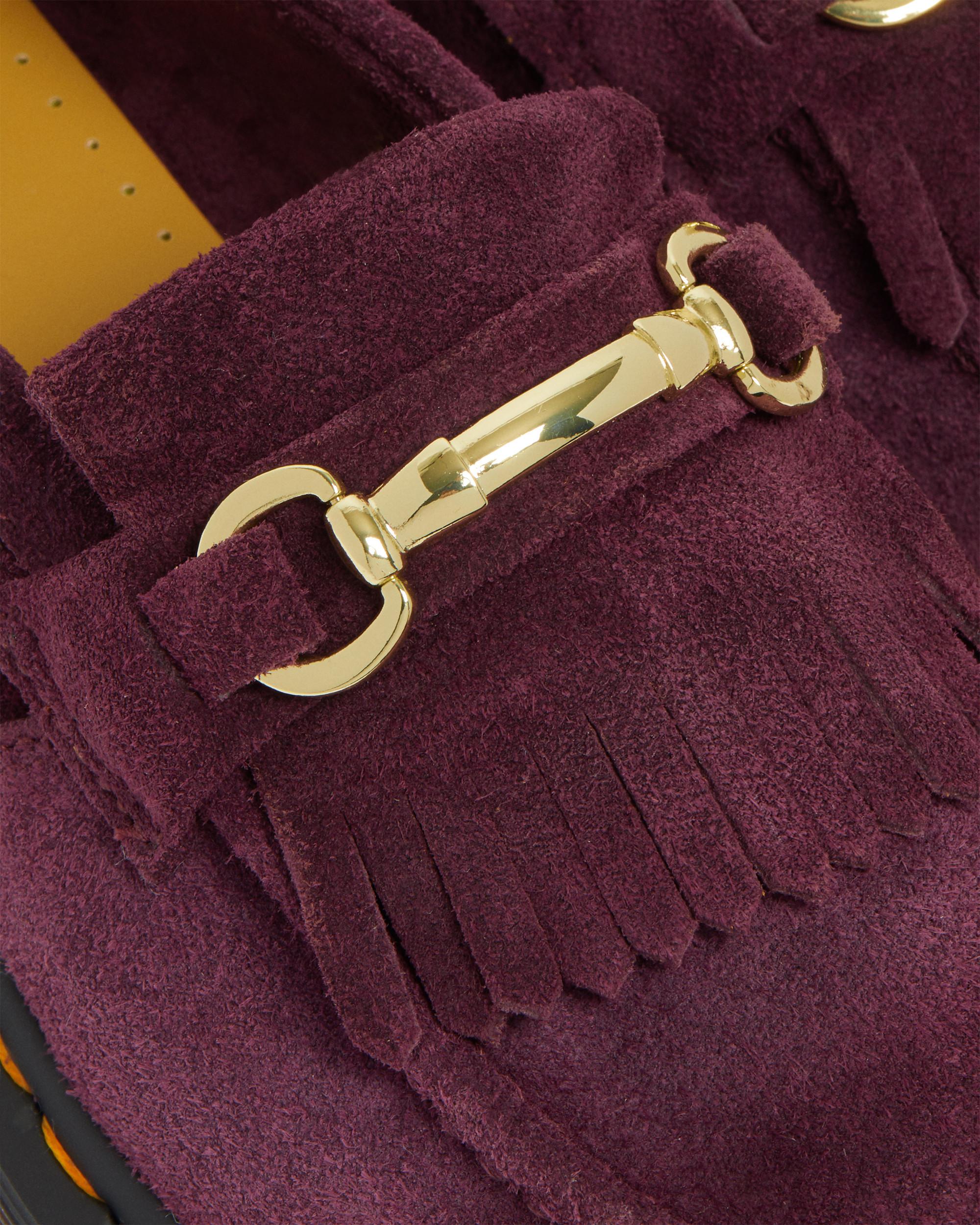 Snaffle Suede Loafers in Plum