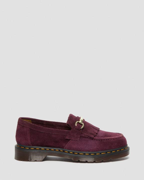 Adrian Snaffle Suede Loafers in Plum | Dr. Martens Adrian Snaffle Suede Loafers in Plum | Dr. Martens