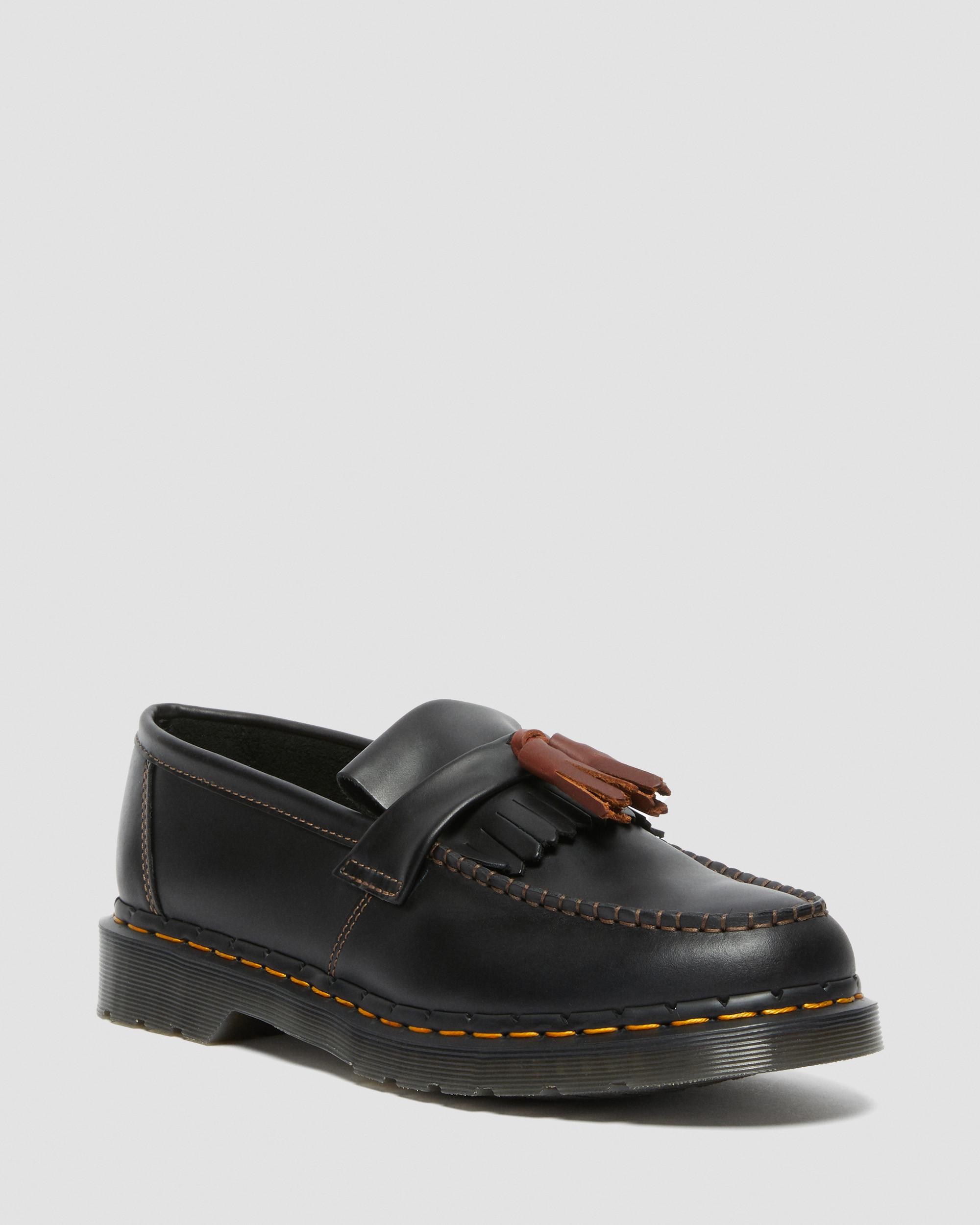 Adrian Leather Tassle Loafers Abruzzo, Black | Dr. Martens