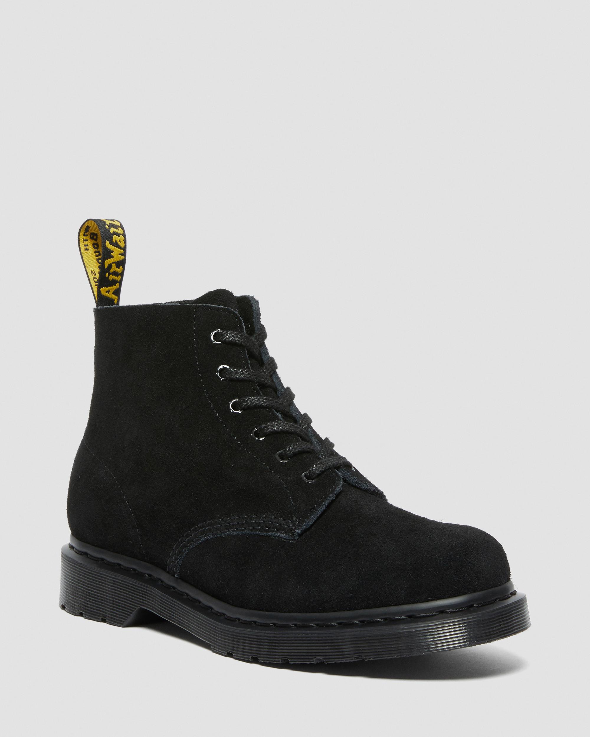 Botines 101 Mono en ante en Negro Dr. Martens