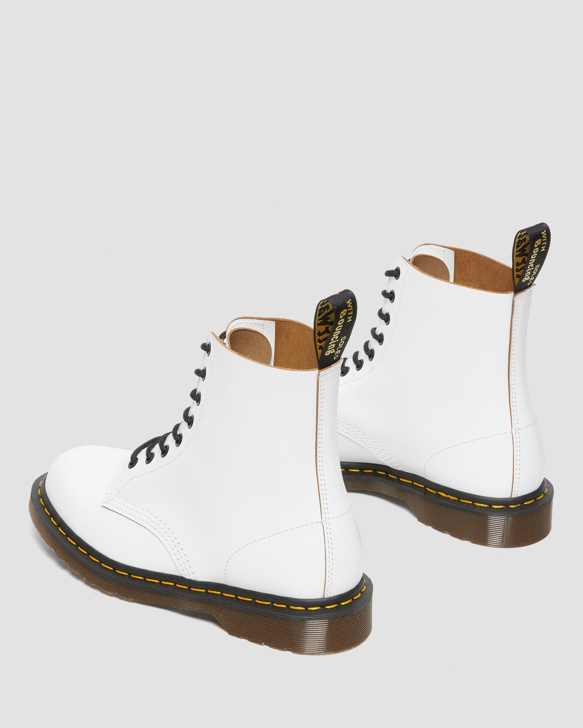 Dr. Martens, 1460 Vintage Made in England Lace Up Boots in White, Size 14