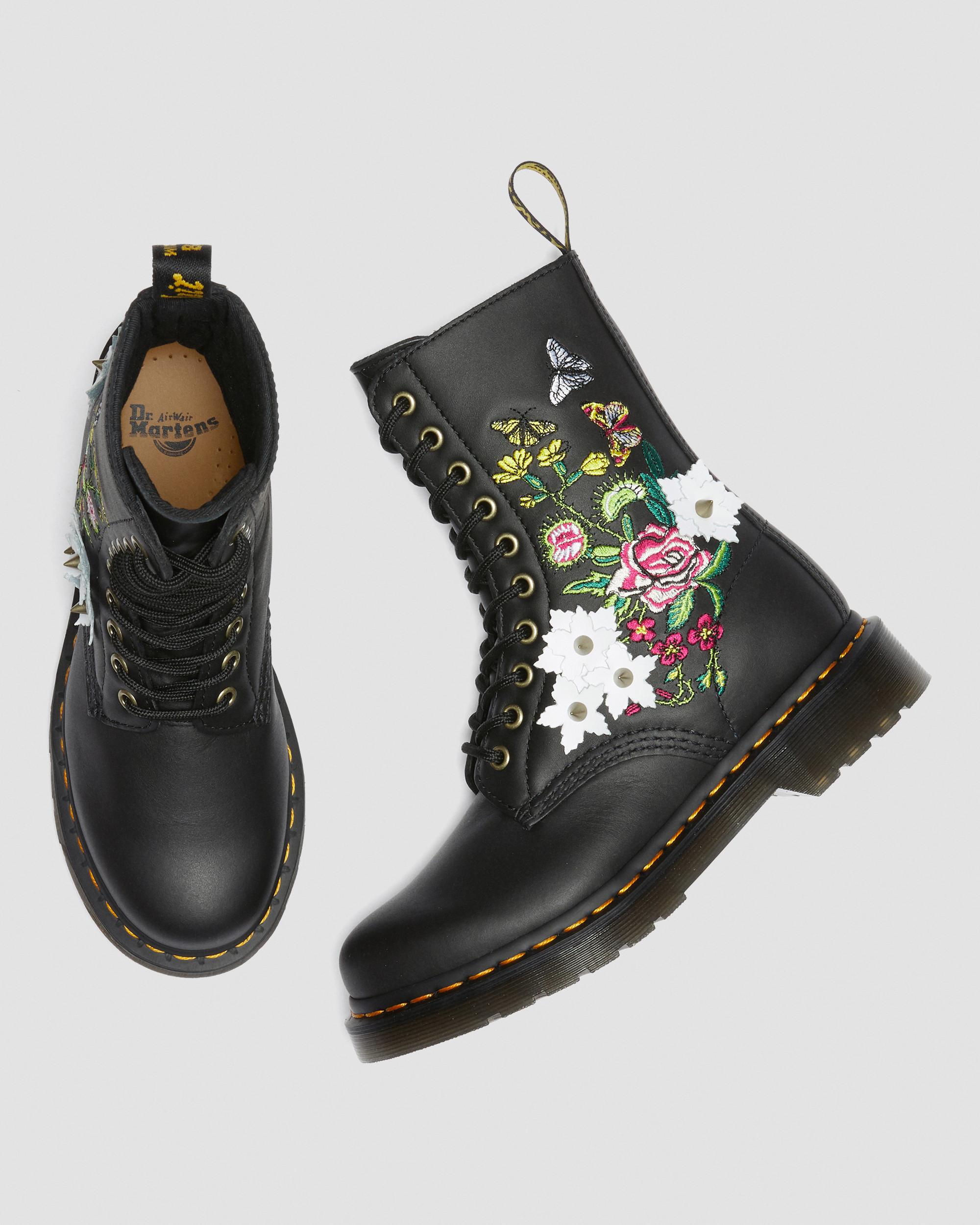 1490 Floral Bloom Leather Mid-Calf Boots Dr.