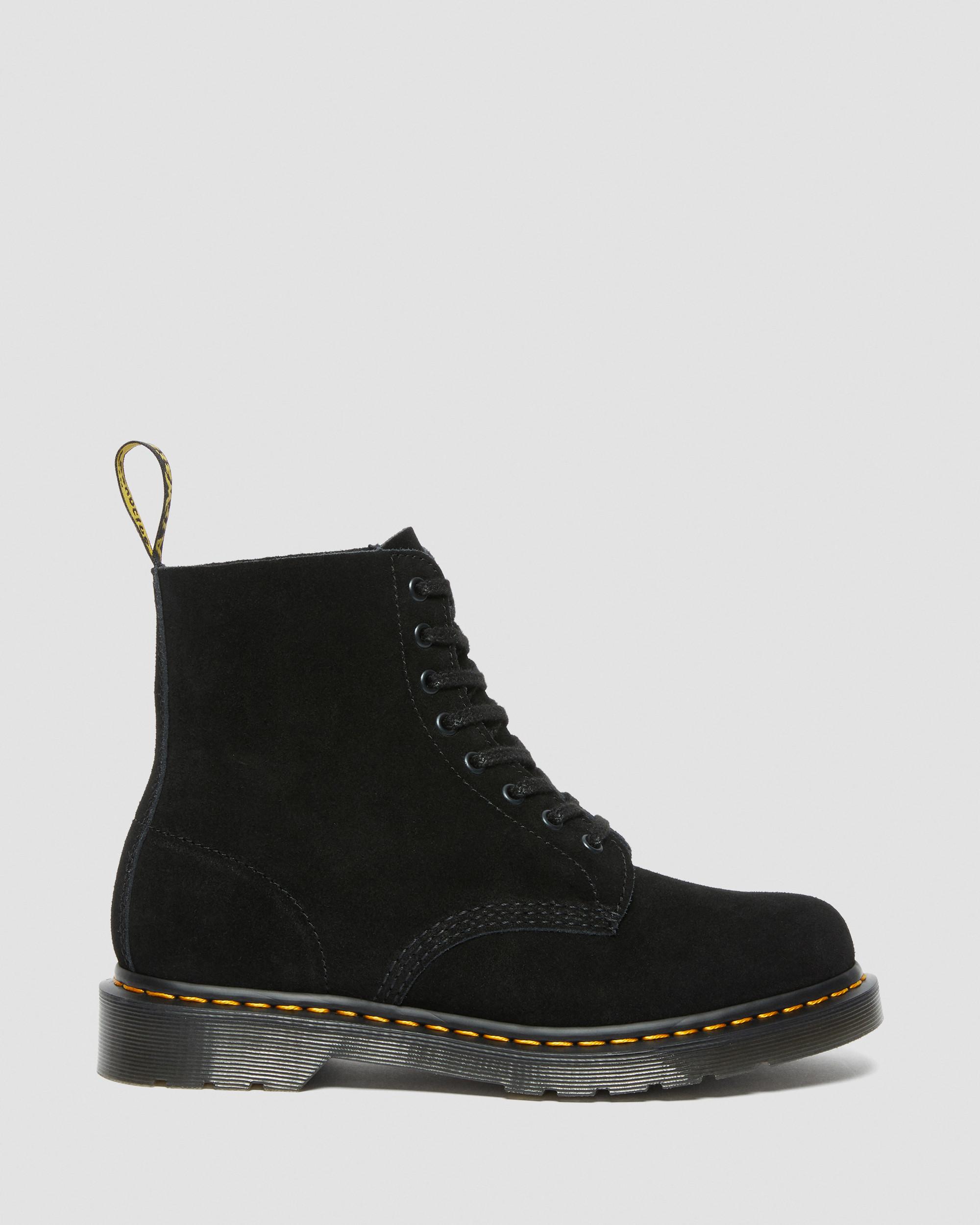 1460 Pascal Suede Lace Up Boots in Black