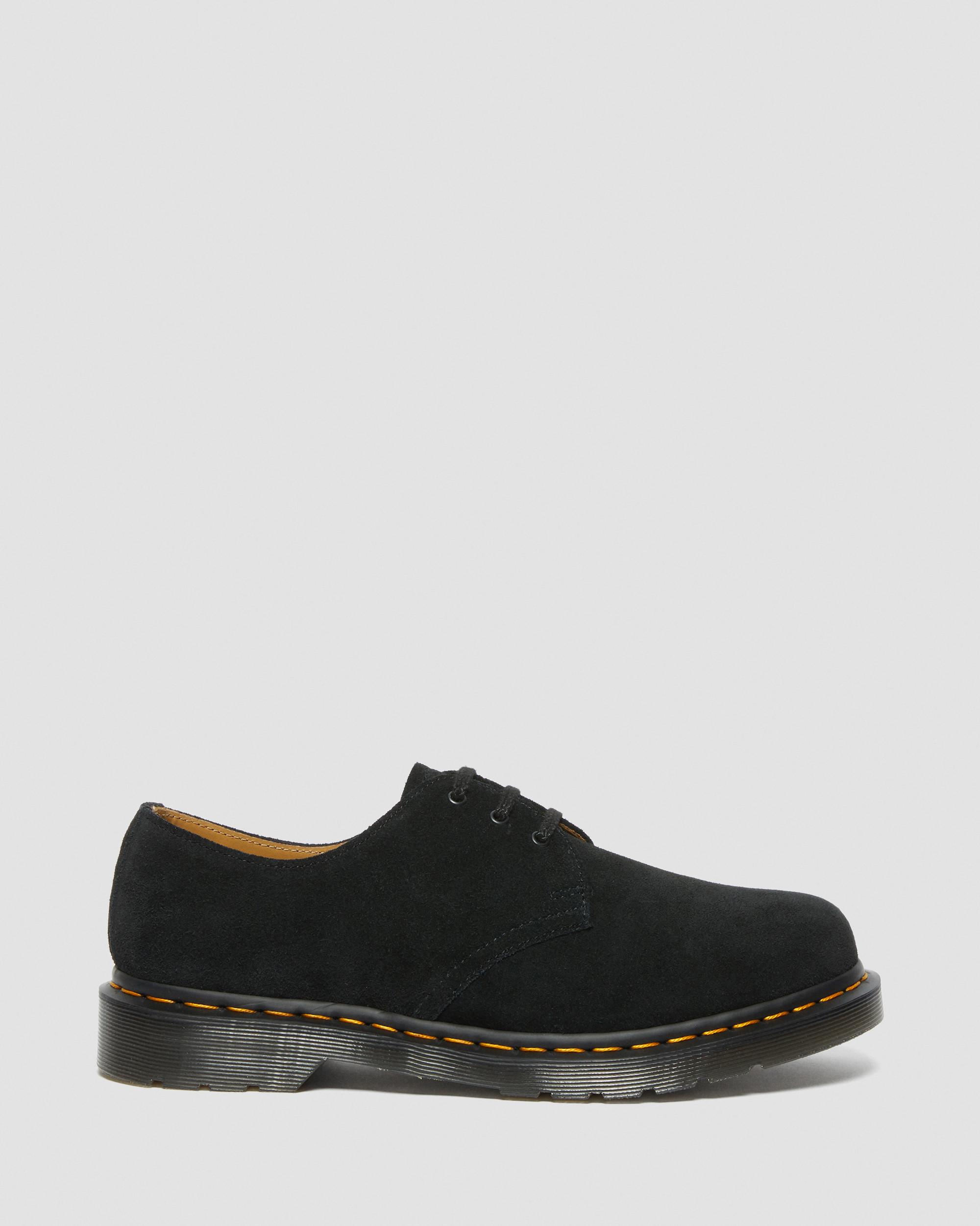 1461 Suede Oxford Shoes in Black | Dr. Martens