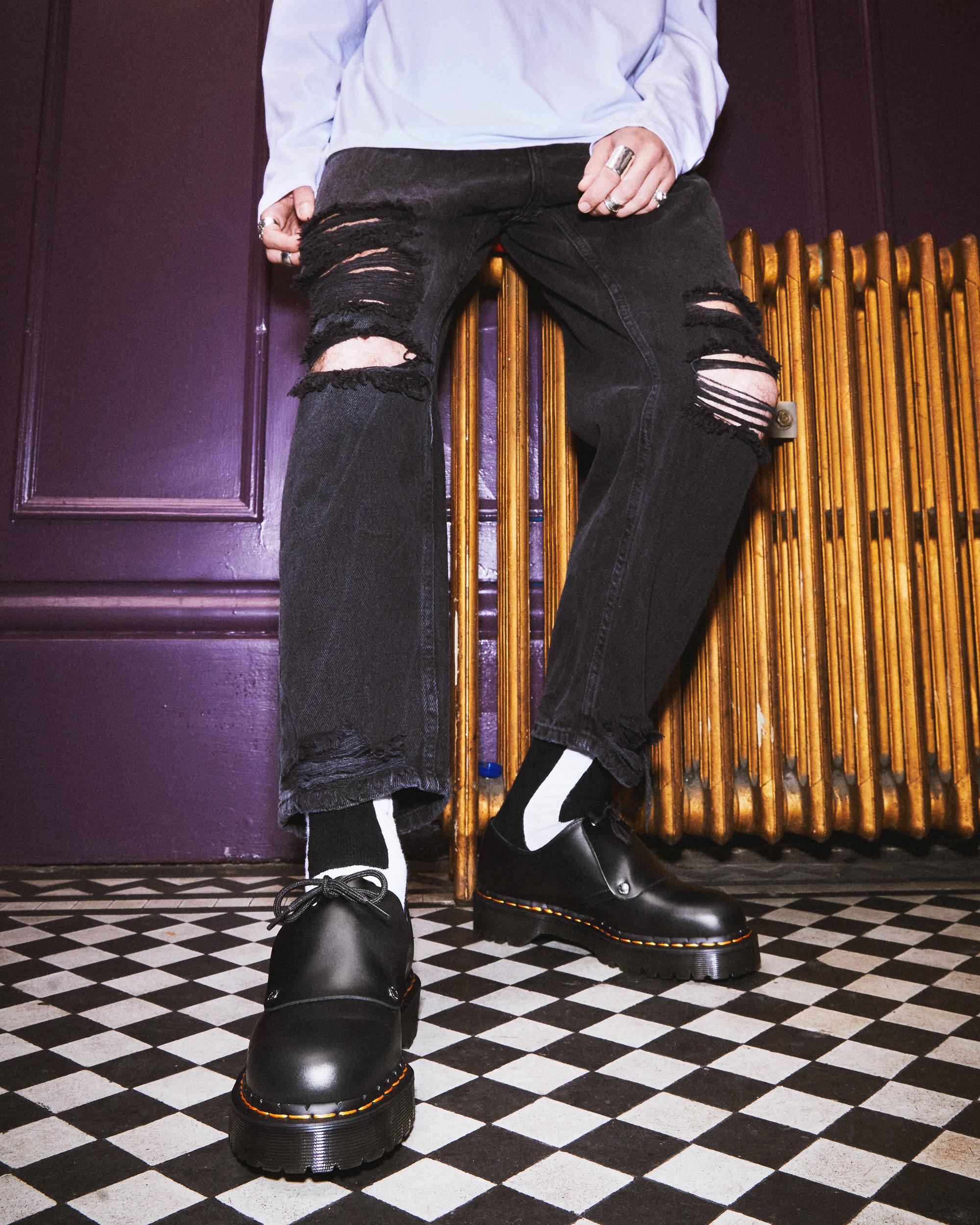1461 Bex Brando Leather Oxford Shoes in BLACK | Dr. Martens™