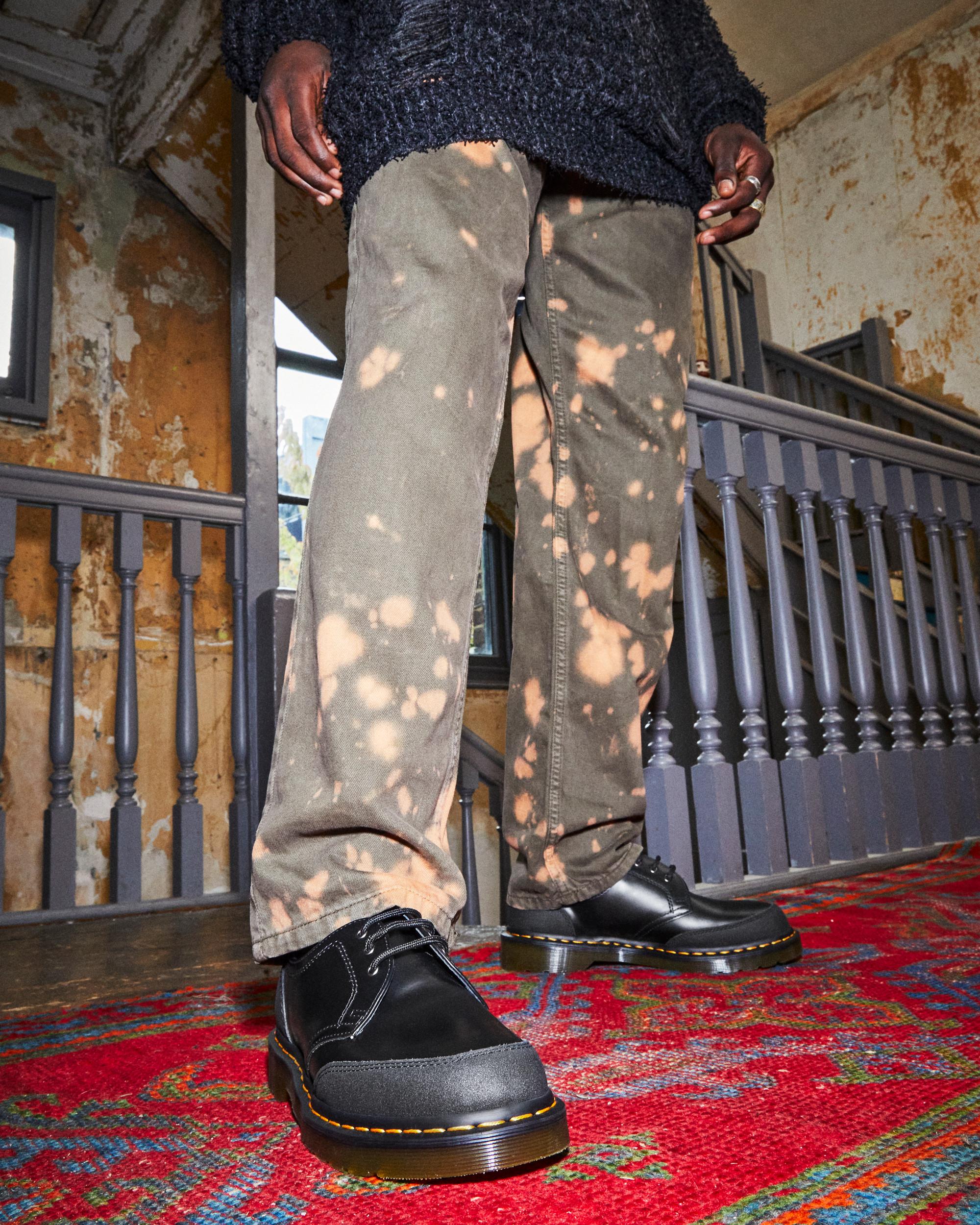 1461 Guard Panel Leather Oxford Shoes in BLACK | Dr. Martens™