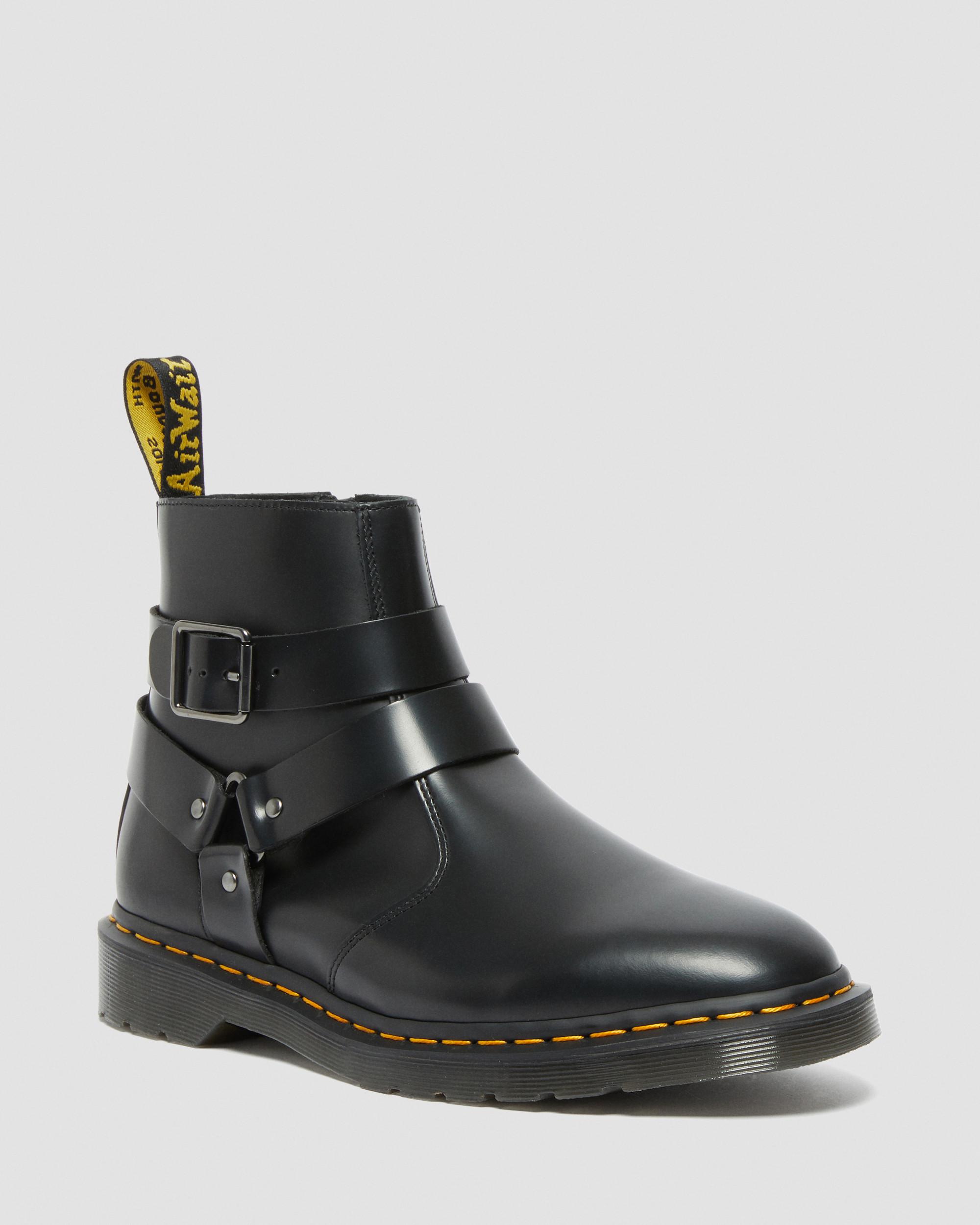 Jaimes Leather Harness Chelsea Boots in Black | Dr. Martens
