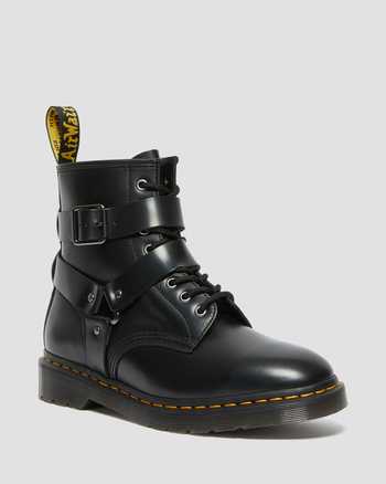 Cristofor Leather Harness Lace Up Boots