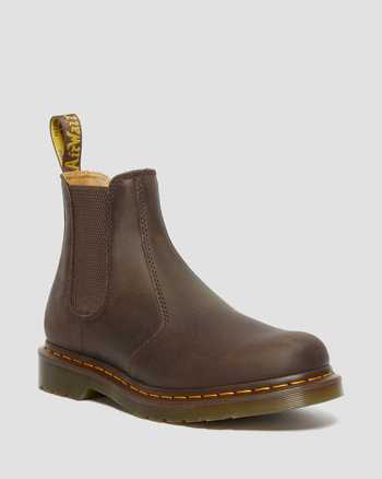 2976 Yellow Stitch Crazy Horse Leather Chelsea Boots