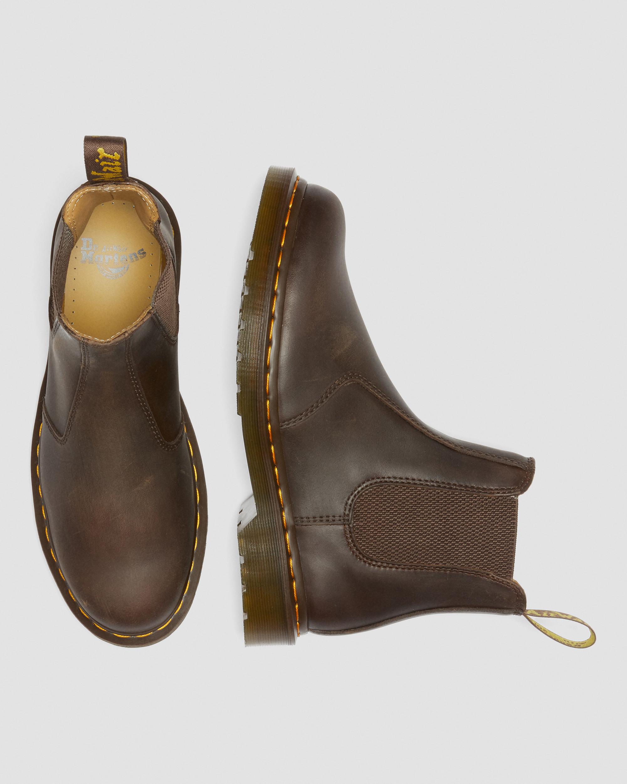 2976 Yellow Stitch Crazy Horse Leather Chelsea Boots | Dr. Martens