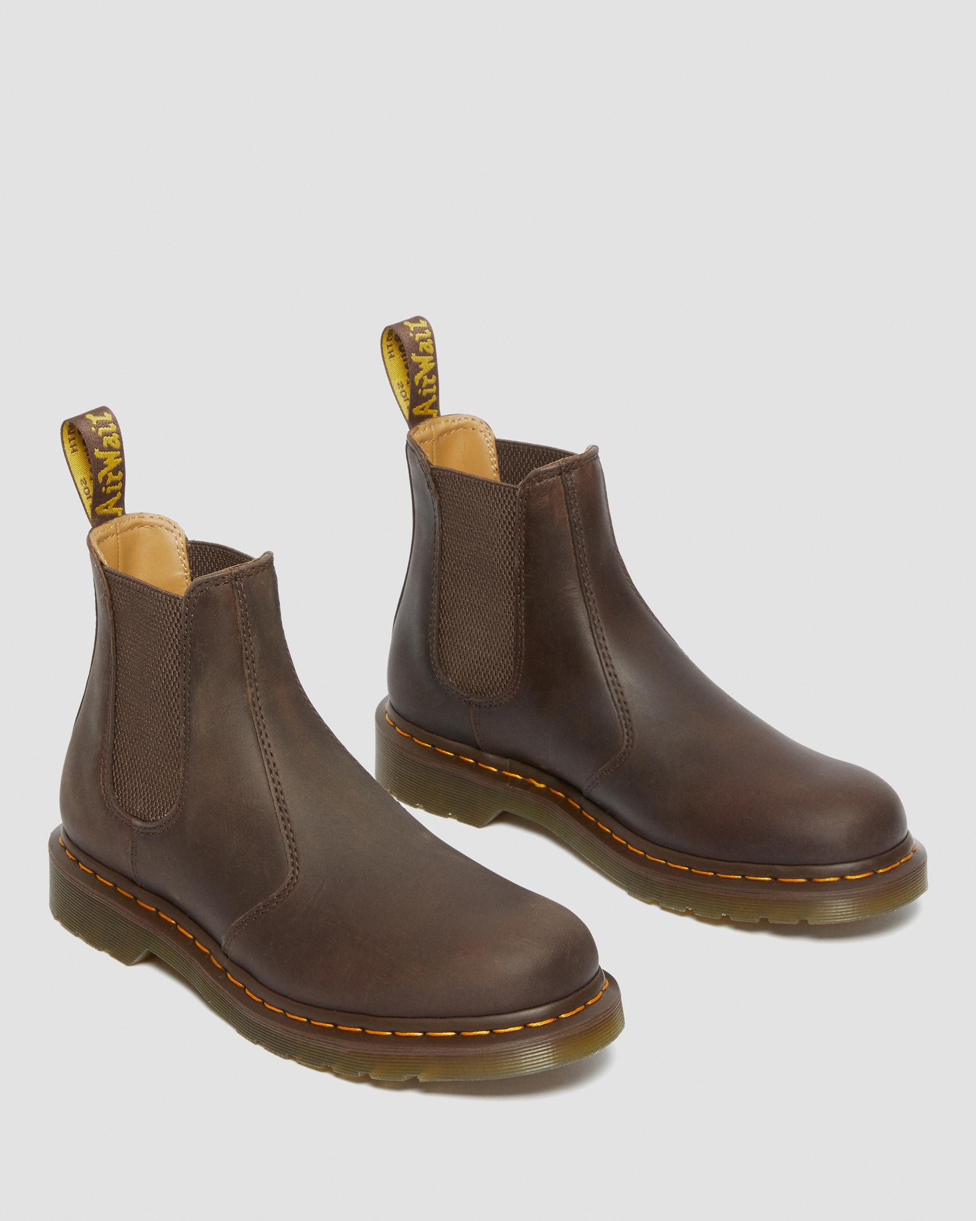 Banzai Modig helikopter 2976 Yellow Stitch Crazy Horse Leather Chelsea Boots | Dr. Martens