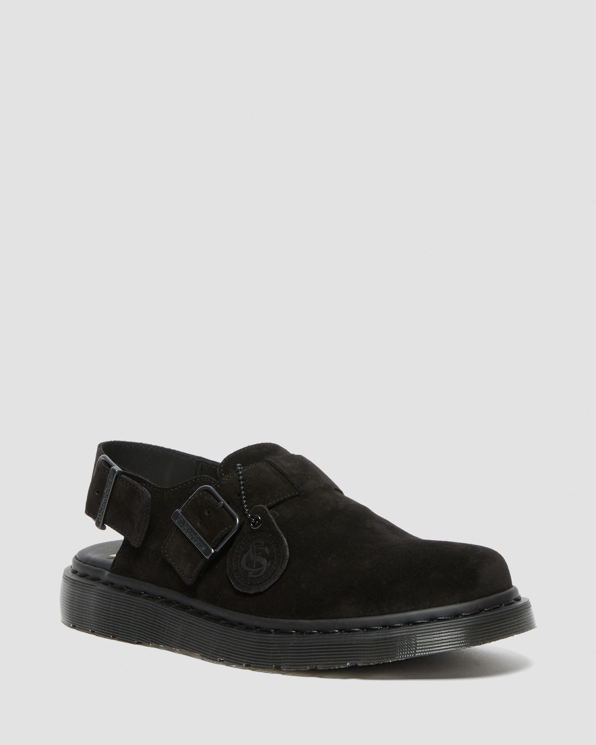 Jorge Made In England Suede Mules in Black