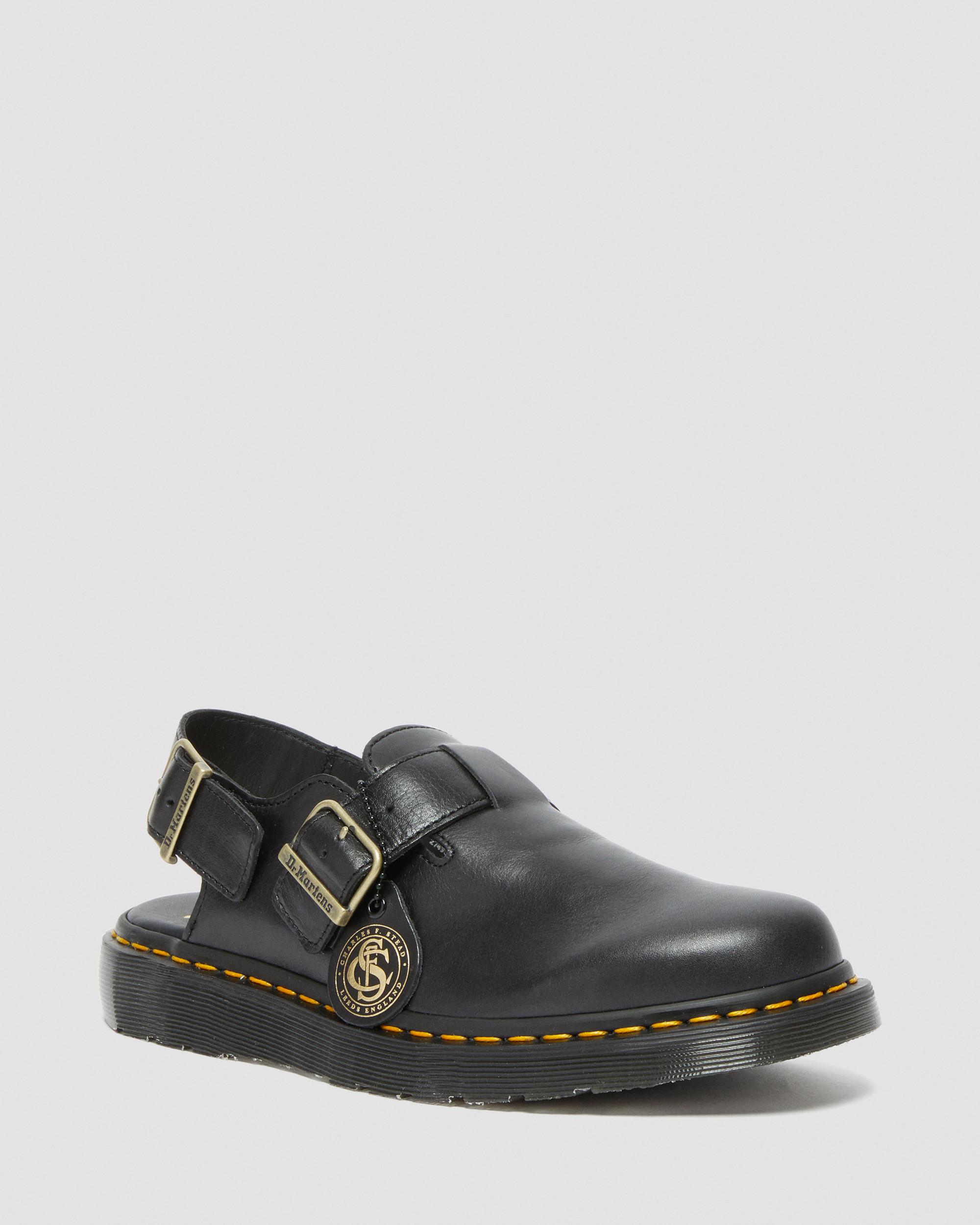 Jorge Made in England Leather Mules in Black